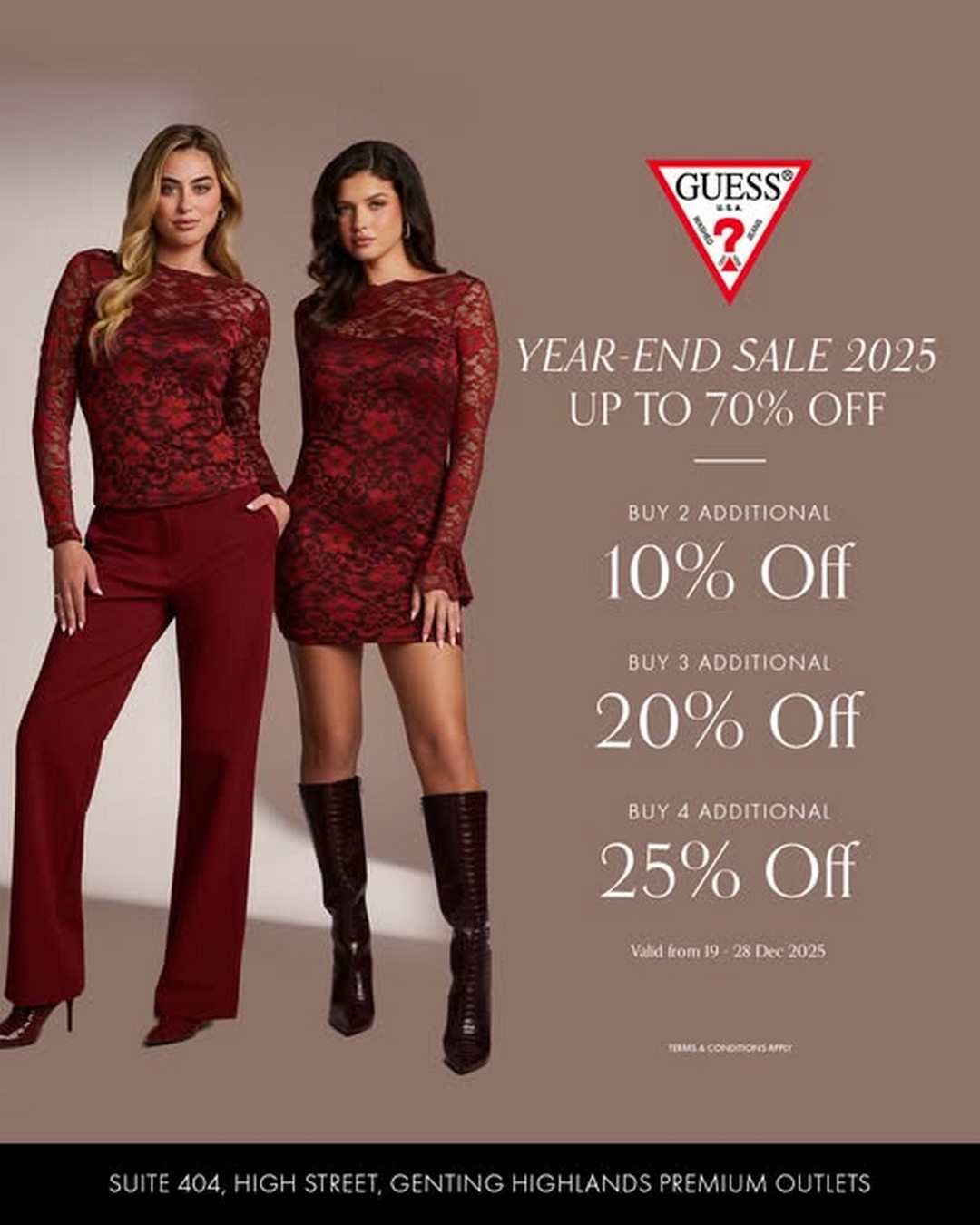 Guess-Special-Sale-with-Up-to-70-Savings 19–28 December 2025: Guess: Special Sale with Up to 70% Savings and Extra Tiered Discounts at Genting Highlands Premium Outlets