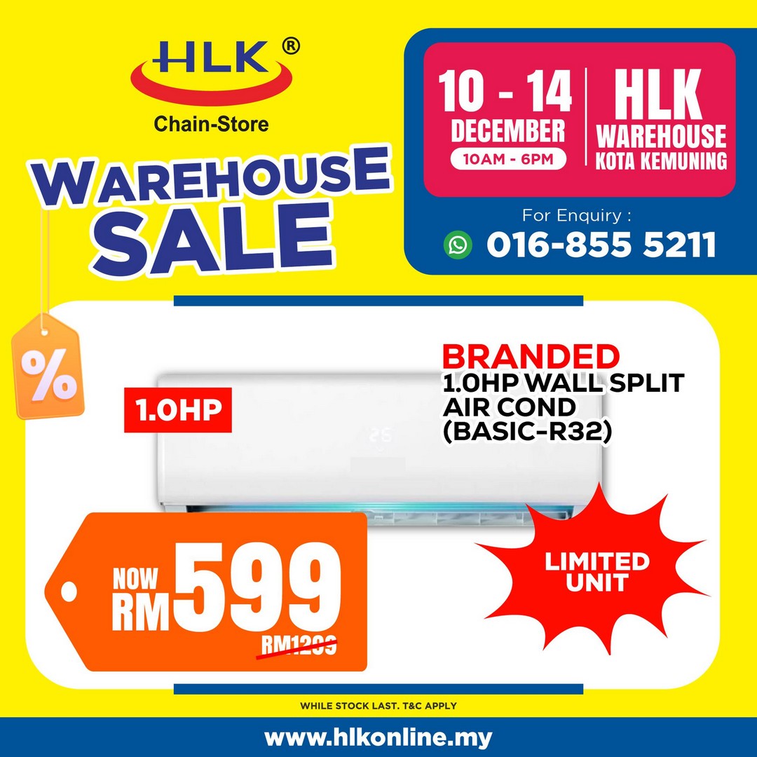 HLK-Malaysia-Biggest-Warehouse-Sale-11 10-14 December 2025: HLK Malaysia: Biggest Warehouse Sale of the Year: 5-Day Clearance Sale
