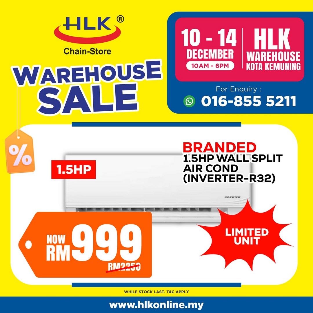 HLK-Malaysia-Biggest-Warehouse-Sale-16 10-14 December 2025: HLK Malaysia: Biggest Warehouse Sale of the Year: 5-Day Clearance Sale