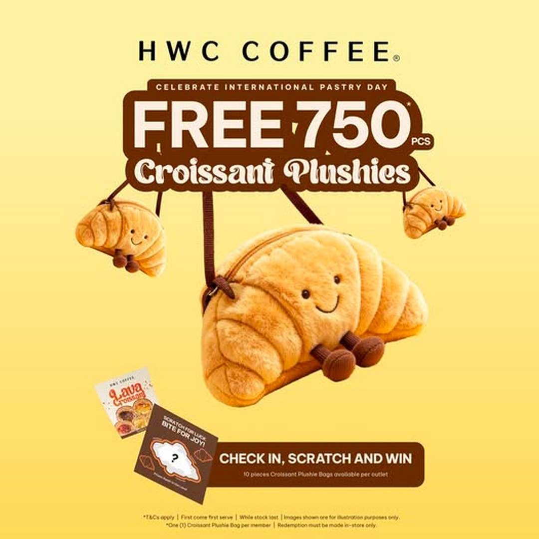 HWC-Coffee-Malaysia-Free-Croissant-Plushie-Giveaway 9 December 2025: HWC Coffee Malaysia: Free Croissant Plushie Giveaway for International Pastry Day