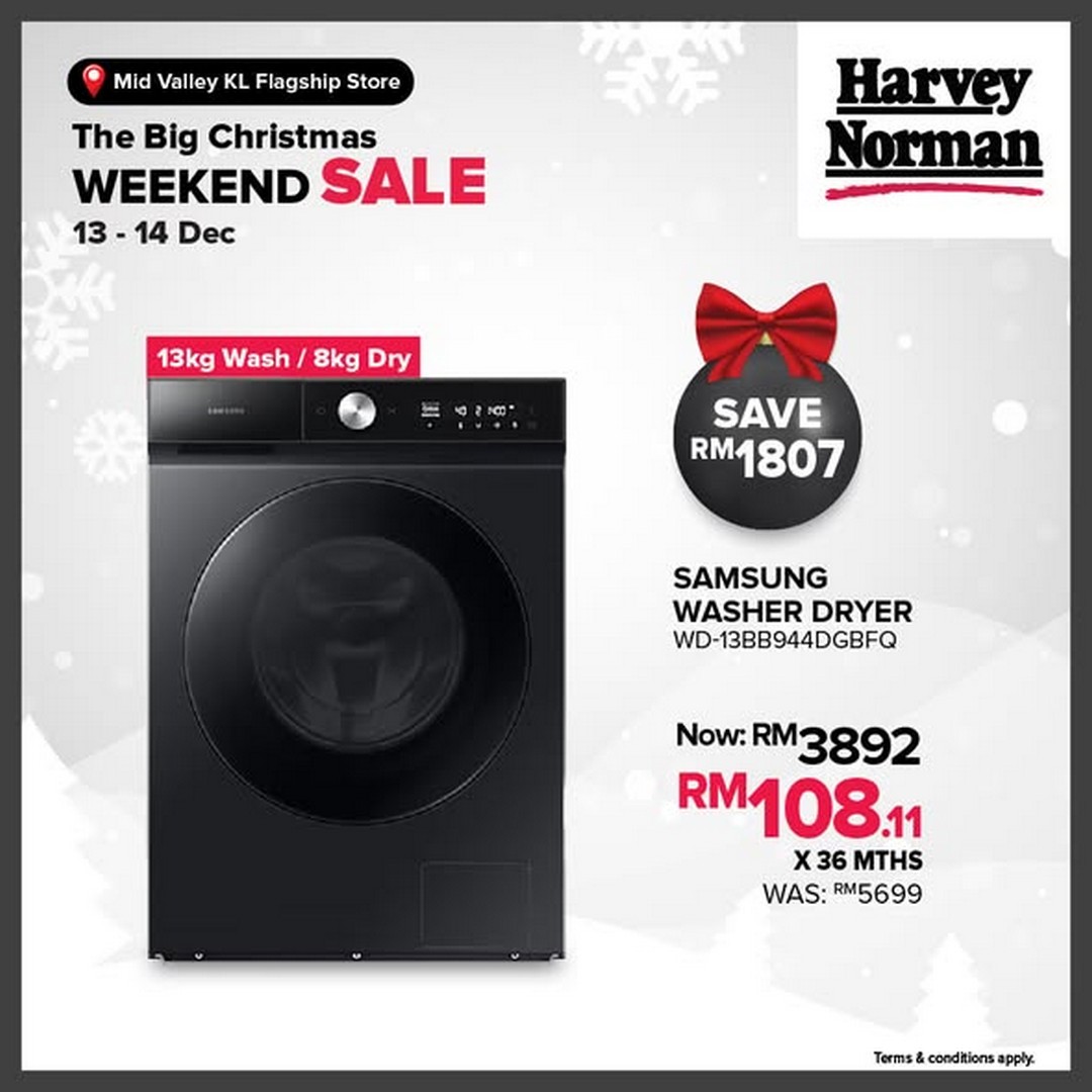 Harvey-Norman-Malaysia-Big-Christmas-Weekend-Sale-1 13–14 December 2025: Harvey Norman Malaysia Big Christmas Weekend Sale: Enjoy Up to 70% Off In-Store and Online at Mid Valley KL