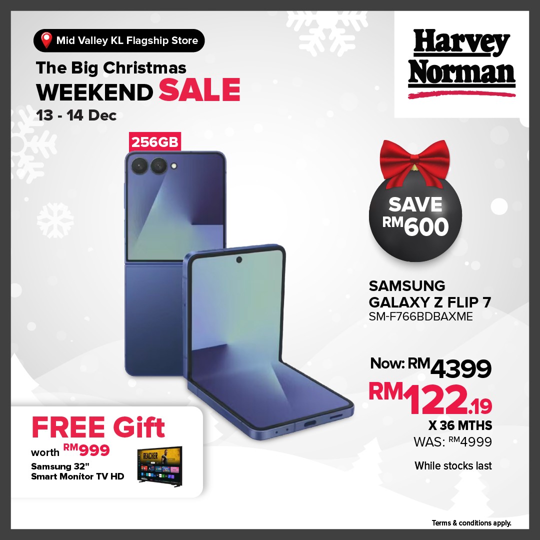 Harvey-Norman-Malaysia-Big-Christmas-Weekend-Sale-7 13–14 December 2025: Harvey Norman Malaysia Big Christmas Weekend Sale: Enjoy Up to 70% Off In-Store and Online at Mid Valley KL