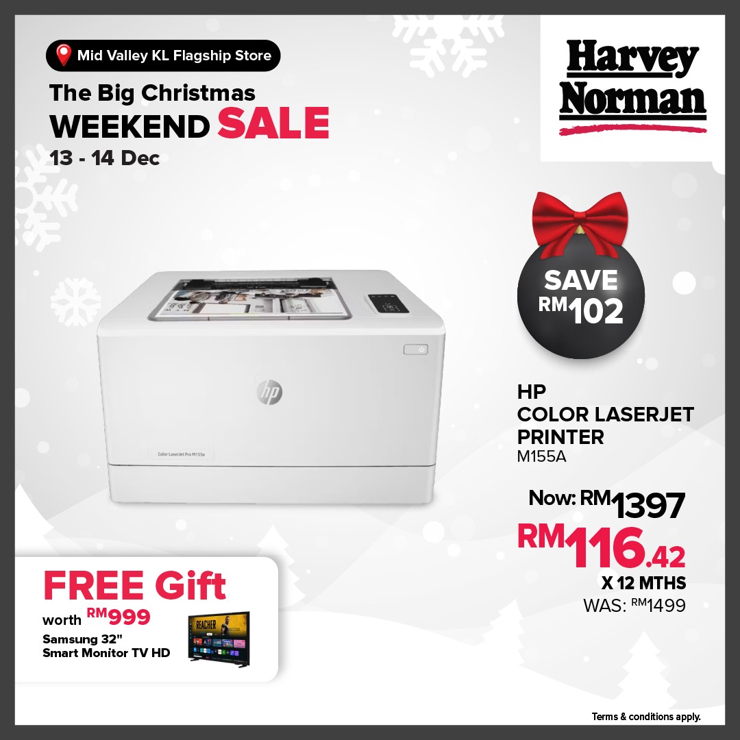 Harvey-Norman-Malaysia-Big-Christmas-Weekend-Sale-8 13–14 December 2025: Harvey Norman Malaysia Big Christmas Weekend Sale: Enjoy Up to 70% Off In-Store and Online at Mid Valley KL