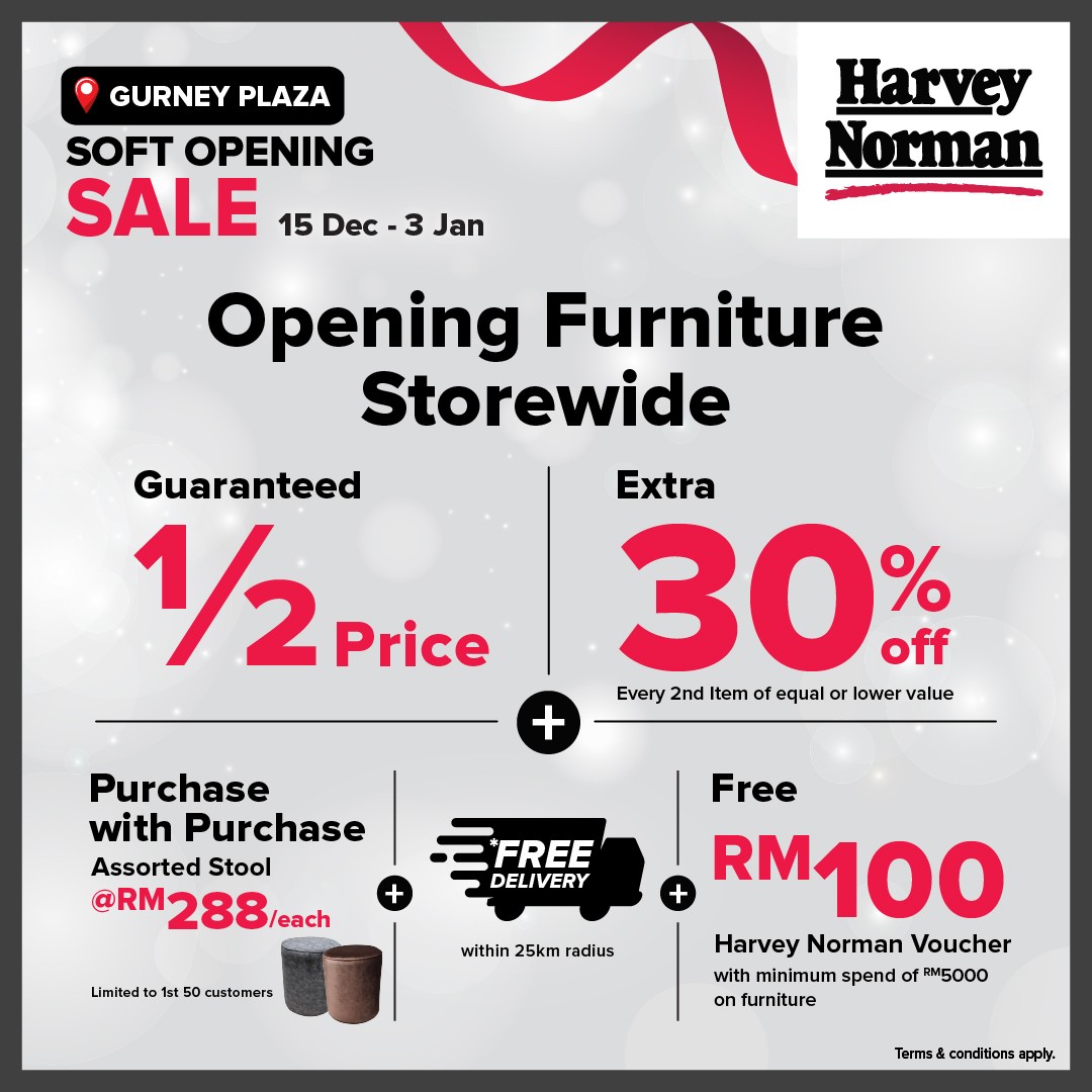 Harvey-Norman-Malaysia-Gurney-Plaza-Opening-Sale-13 15 December 2025–3 January 2026: Harvey Norman Malaysia: Gurney Plaza Opening Sale: Appliances, Tech & Home Essentials Promotion