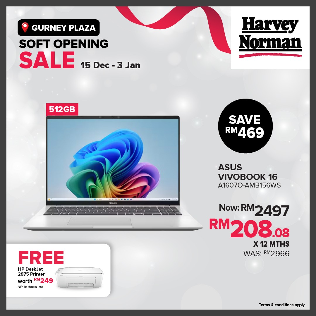 Harvey-Norman-Malaysia-Gurney-Plaza-Opening-Sale-8 15 December 2025–3 January 2026: Harvey Norman Malaysia: Gurney Plaza Opening Sale: Appliances, Tech & Home Essentials Promotion