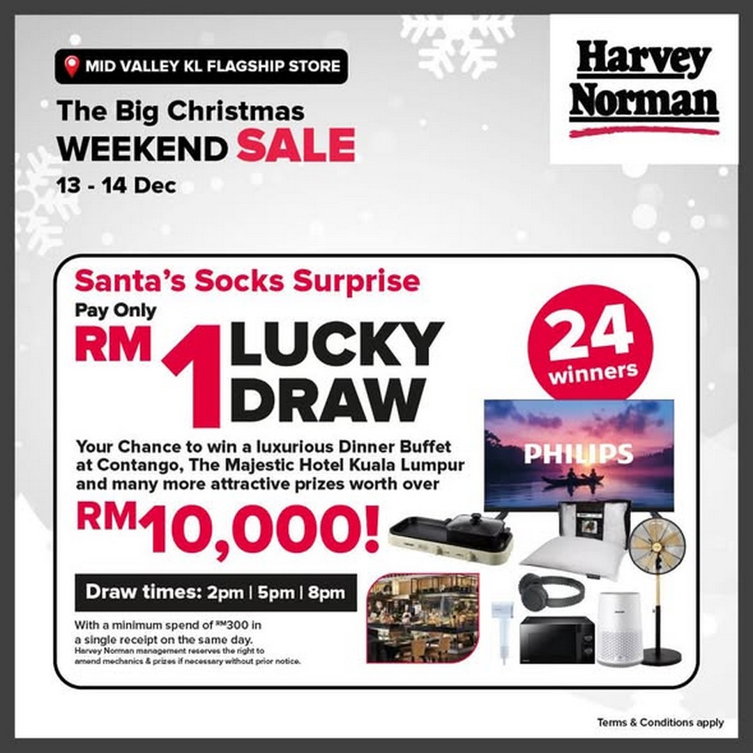 Harvey-Norman-Malaysia-The-Big-Christmas-Weekend-Promotion-1 13-14 December 2025: Harvey Norman Malaysia: The Big Christmas Weekend Promotion at Mid Valley KL