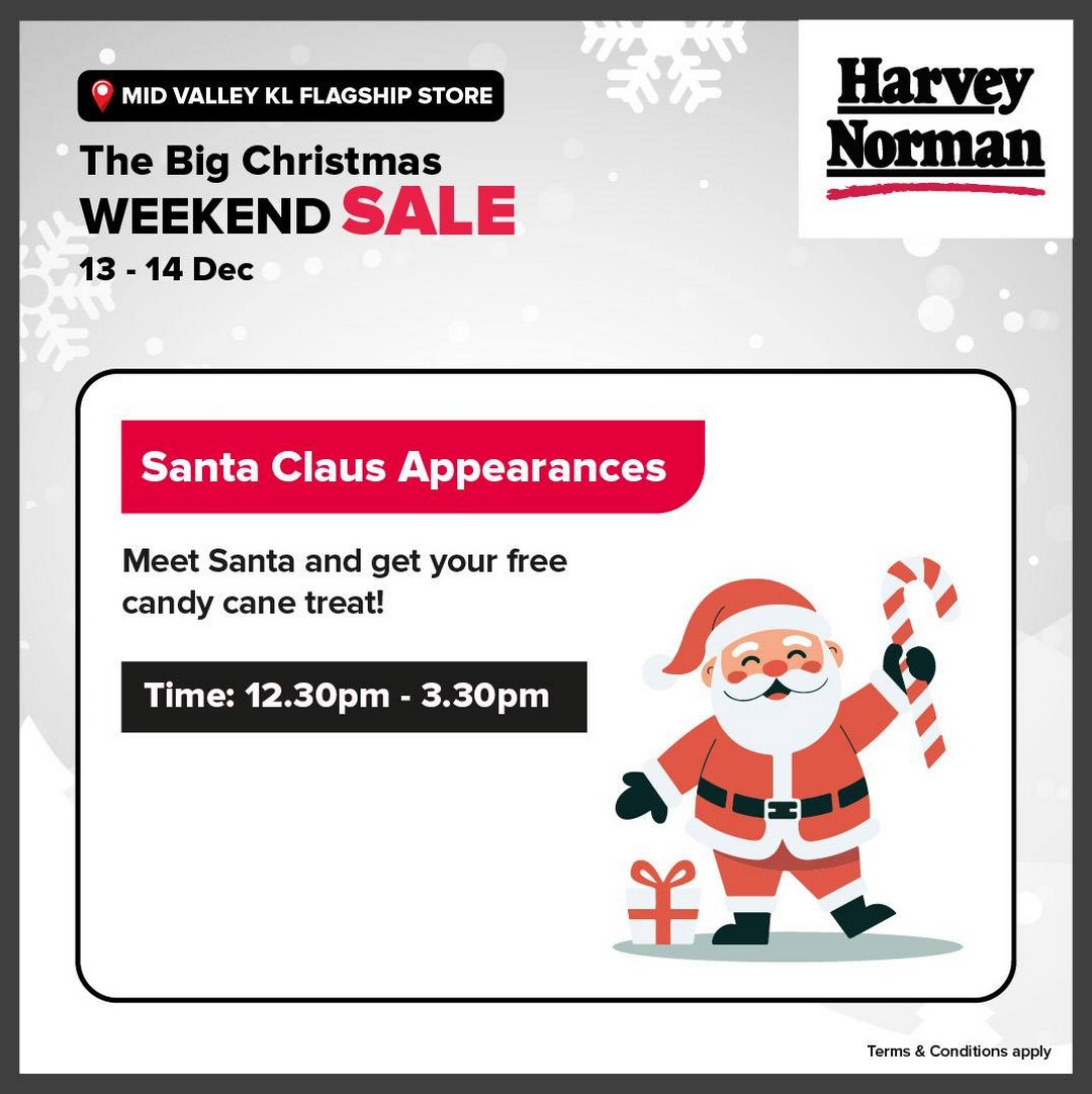 Harvey-Norman-Malaysia-The-Big-Christmas-Weekend-Promotion-7 13-14 December 2025: Harvey Norman Malaysia: The Big Christmas Weekend Promotion at Mid Valley KL