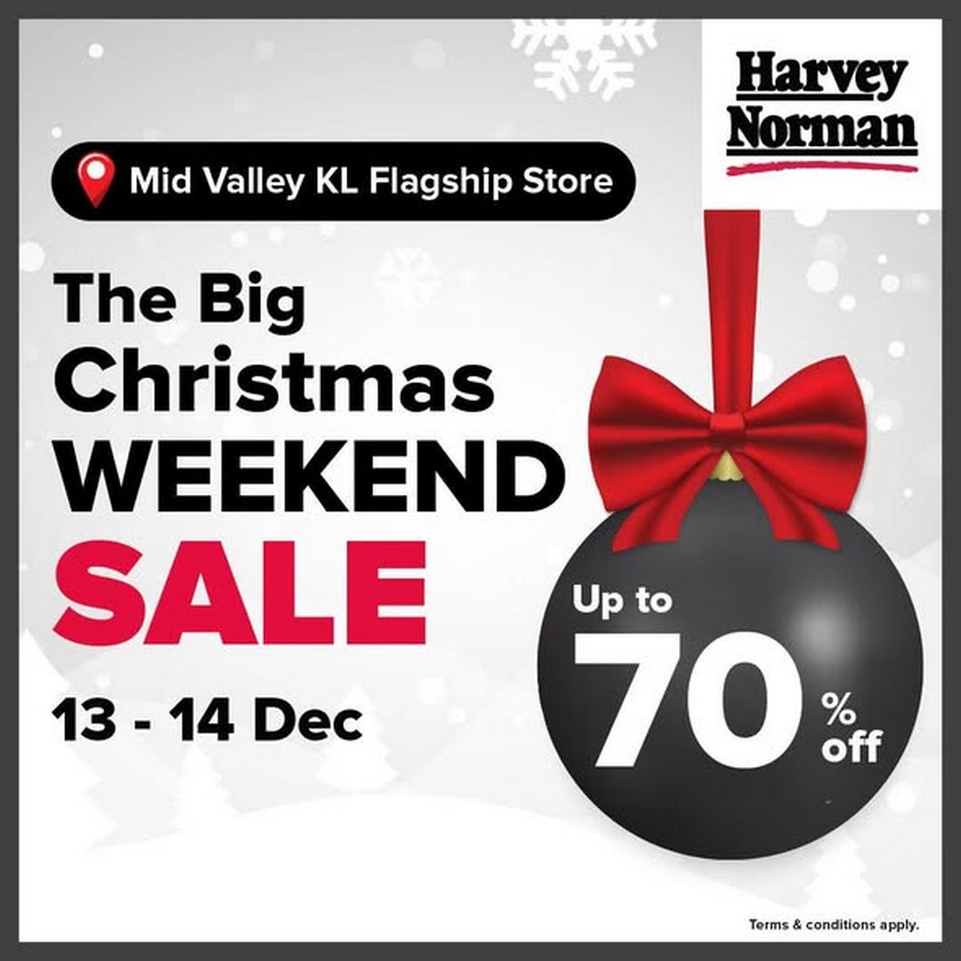 Harvey-Norman-Malaysia-The-Big-Christmas-Weekend-Promotion 13-14 December 2025: Harvey Norman Malaysia: The Big Christmas Weekend Promotion at Mid Valley KL