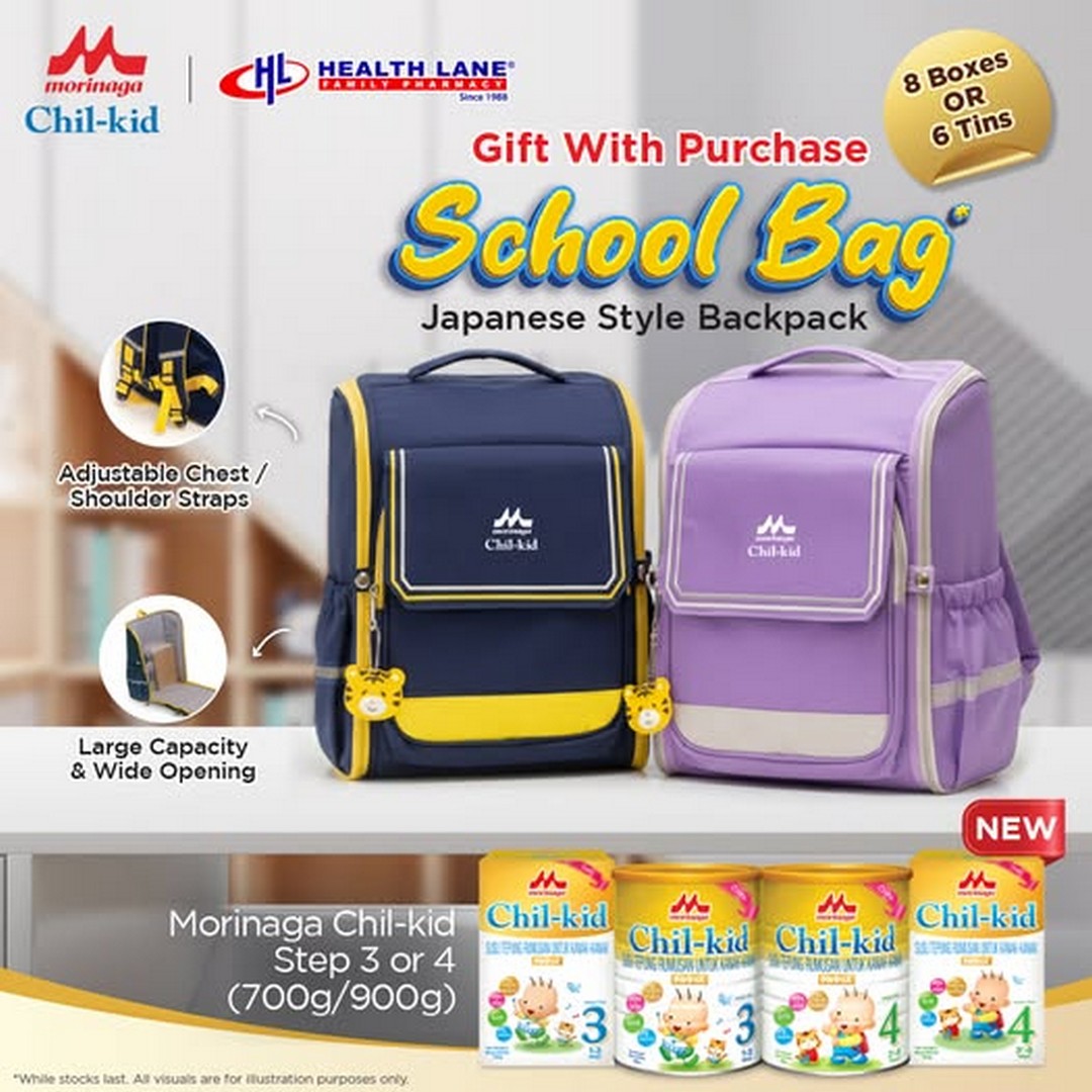 Health-Lane-Family-Pharmacy-Morinaga-School-Bag-Promotion 9 December 2025 onwards: Health Lane Family Pharmacy: Morinaga School Bag Promotion – Free Gift with Purchase