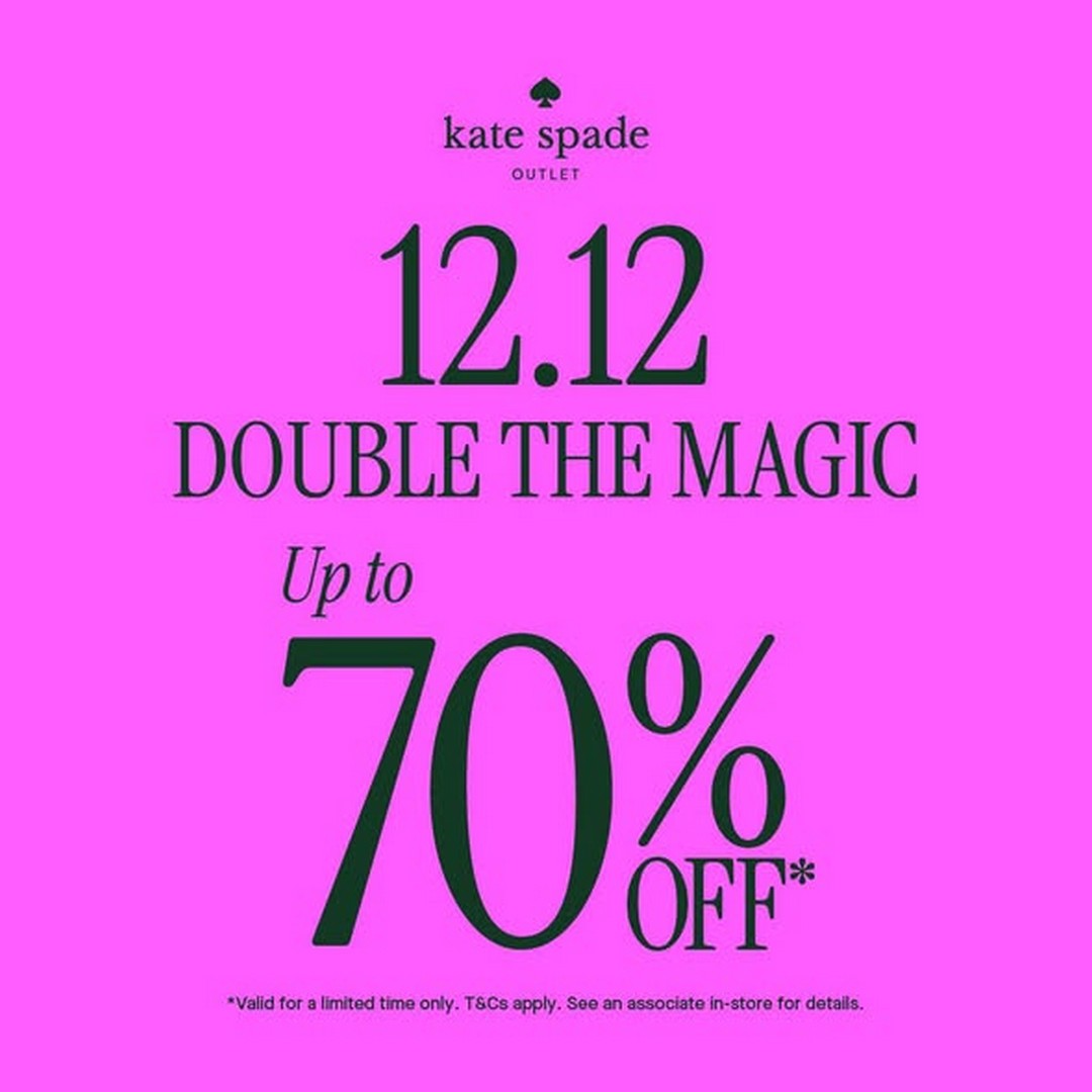 Kate-Spade-New-York-Outlet-Holiday-12.12-Sale 11-14 December 2025: Kate Spade New York Outlet: Holiday 12.12 Sale Up to 70% Off