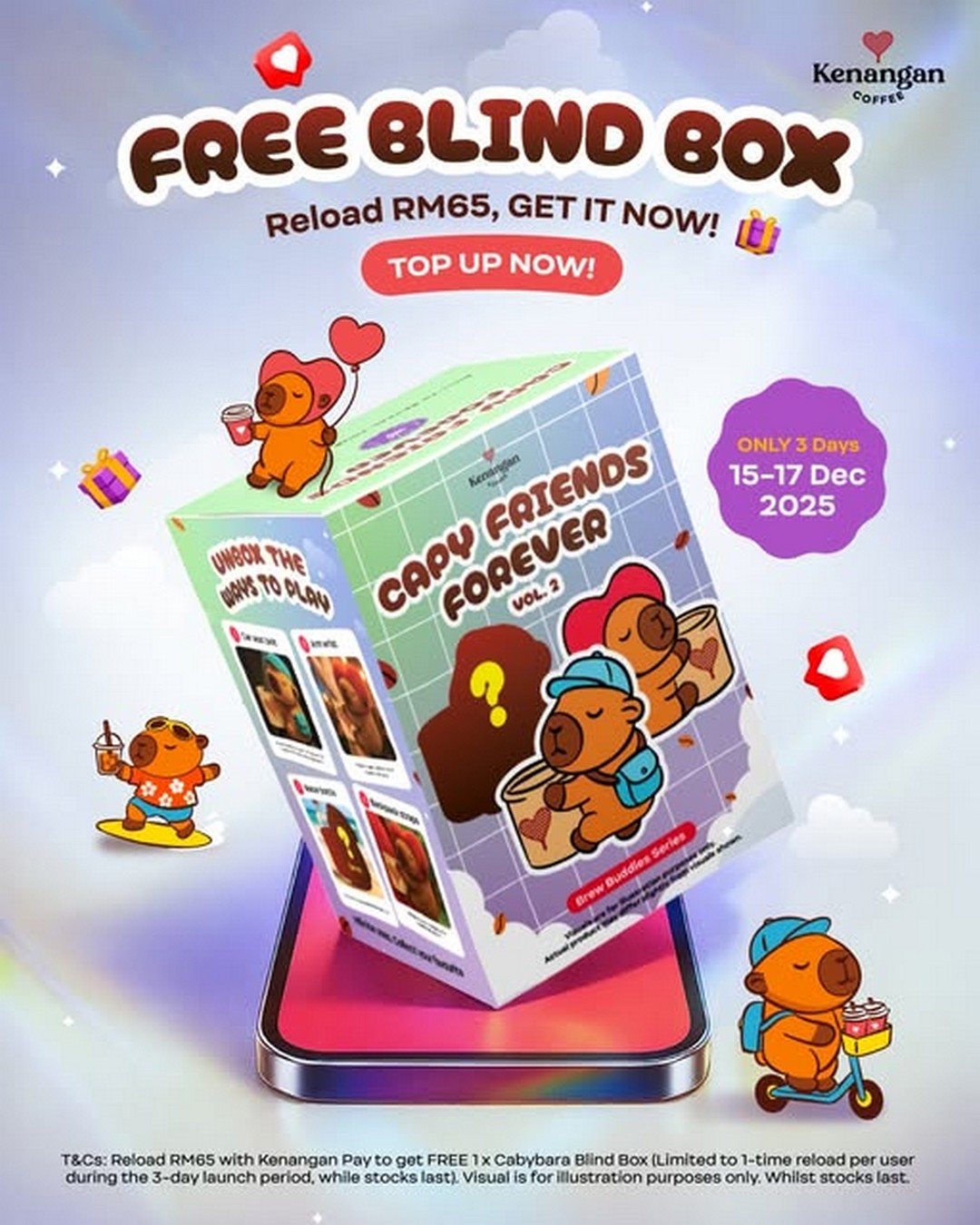 Kenangan-Coffee-Malaysia-Free-Capybara-Blind-Box-Promotion 15-17 December 2025: Kenangan Coffee Malaysia: Free Capybara Blind Box Promotion