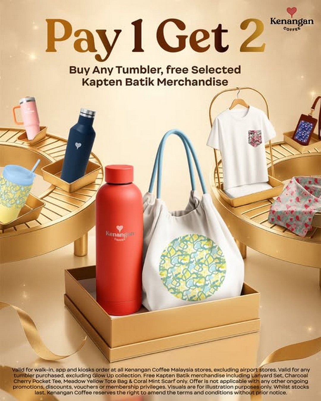 Kenangan-Coffee-Malaysia-Pay-1-Get-2-Merchandise 15 December 2025 onwards: Kenangan Coffee Malaysia: Pay 1 Get 2 Merchandise with Free Kapten Batik Items: Sale Promotion at Selected Stores Nationwide