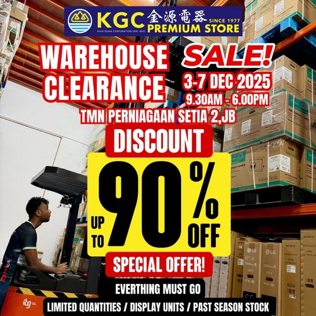Khin-Guan-Year-End-Warehouse-Clearance 3-7 December 2025: Khin Guan Year-End Warehouse Clearance: Massive Discounts on Electronics and Home Appliances Sale