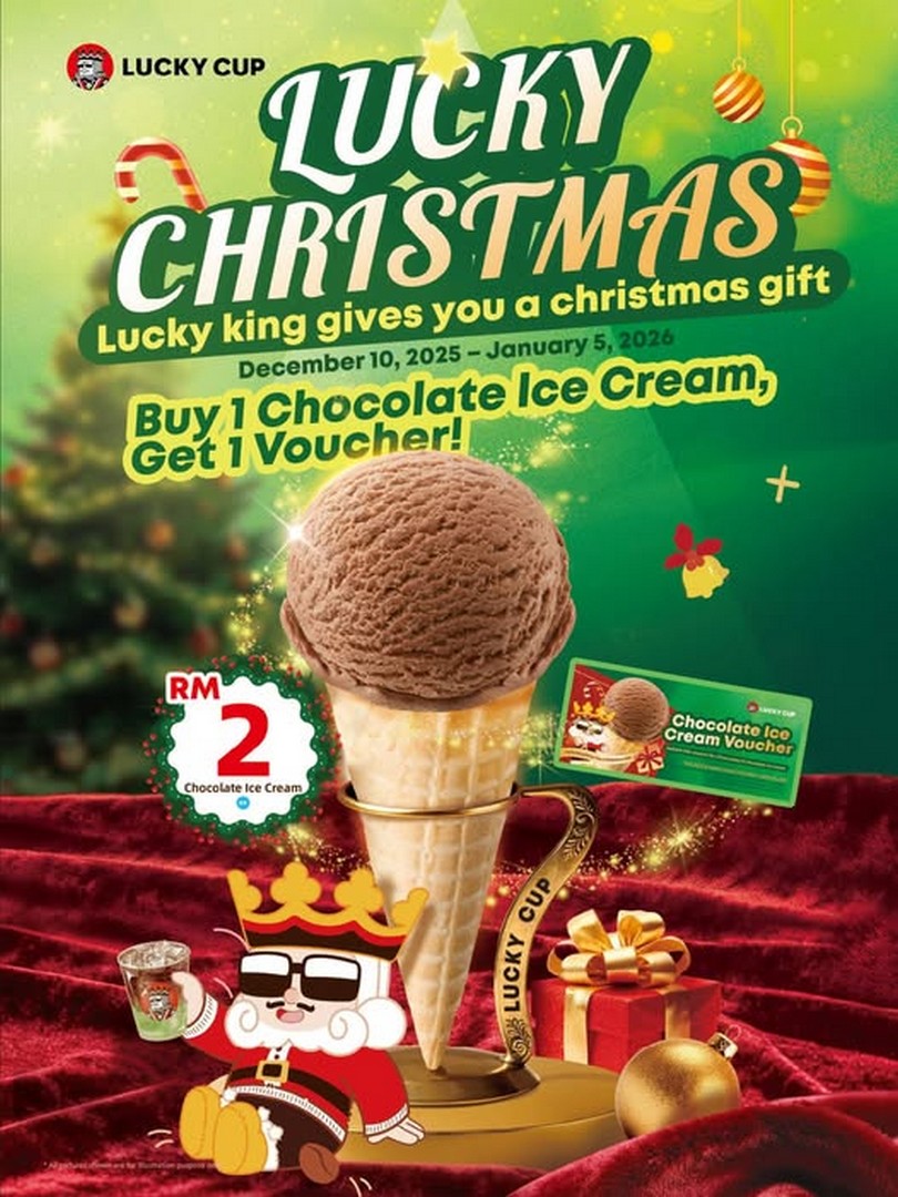 Lucky-Cup-Coffee-Christmas-Free-Voucher-Promotion 10 December 2025-5 January 2026: Lucky Cup Coffee: Christmas Free Voucher Promotion