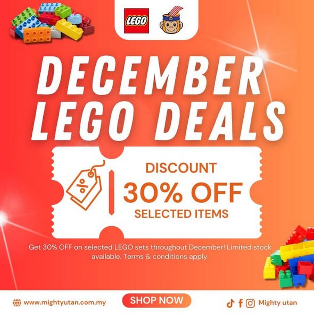 Mighty-Utan-LEGO-Sets-Promotion 1-31 December 2025: Mighty Utan: LEGO Sets Promotion: 30% Off Selected LEGO Sets This December