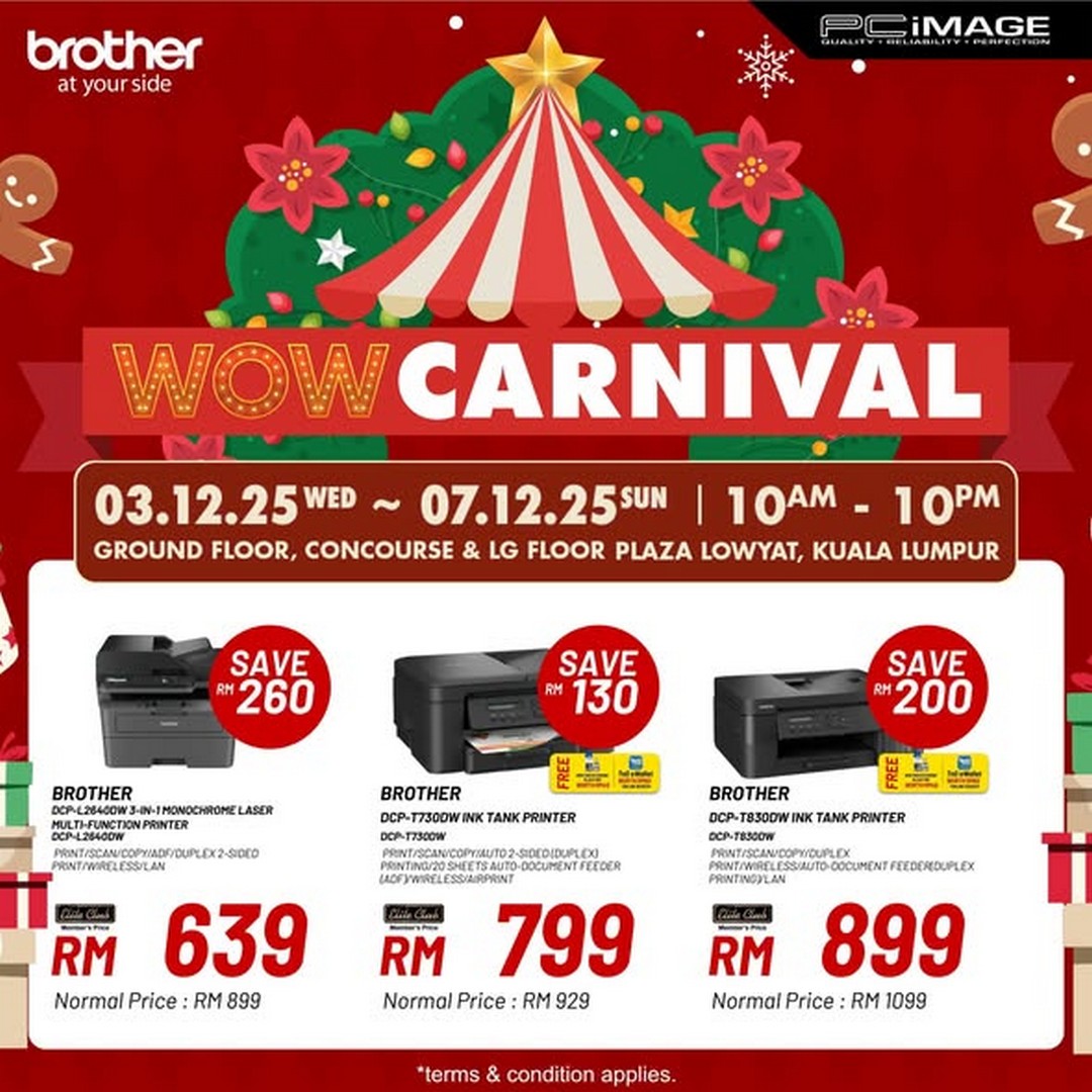 PC-Image-Wow-Carnival-1 3–7 December 2025: PC Image Wow Carnival: Brother Smart Printing Deals