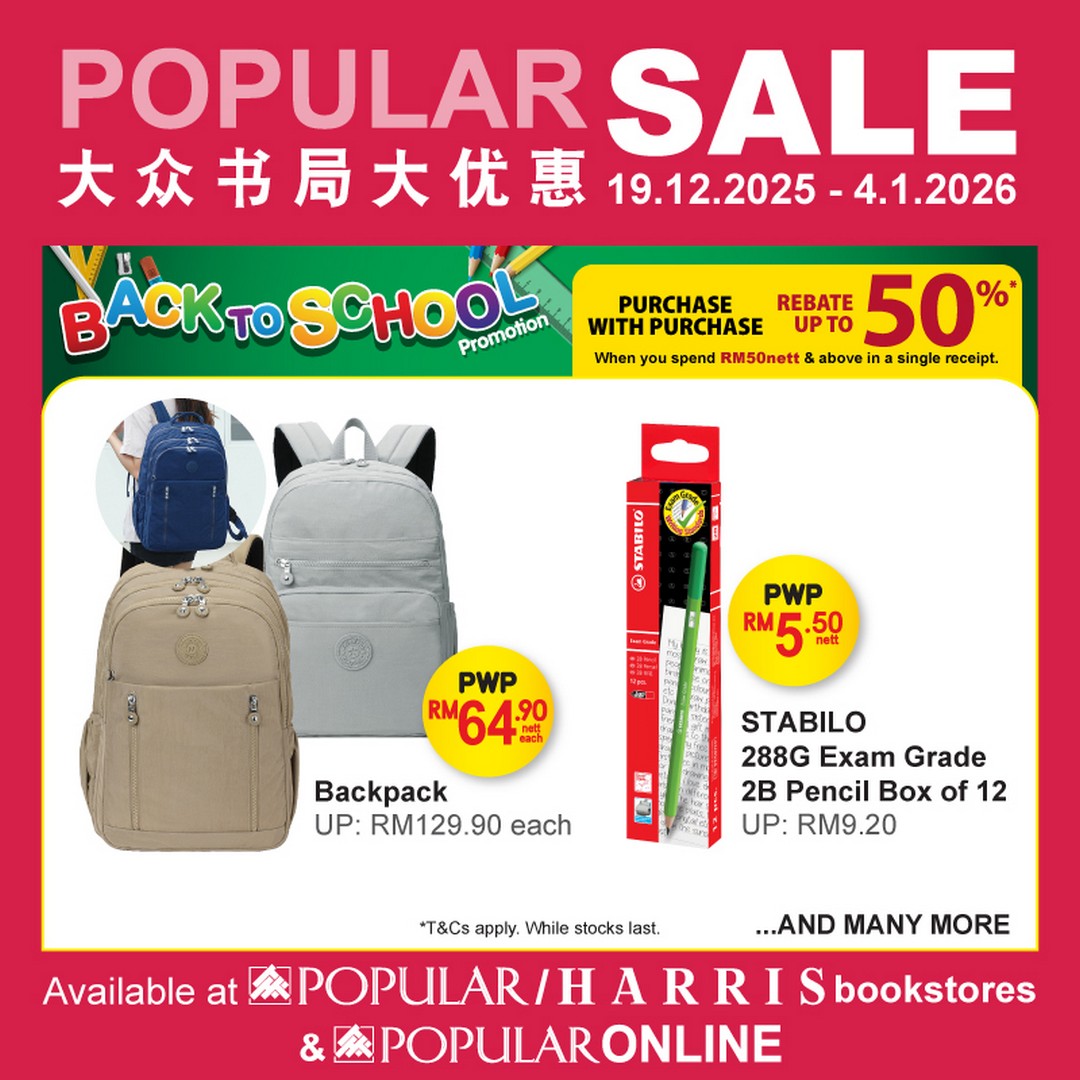 POPULAR-Bookstore-Malaysia-New-Year-Joy-Meets-School-Prep-Sale-4 Now till 4 January 2026: POPULAR Bookstore Malaysia: New Year Joy Meets School Prep Sale & Promotion with Storewide Discounts, Gifts and Vouchers