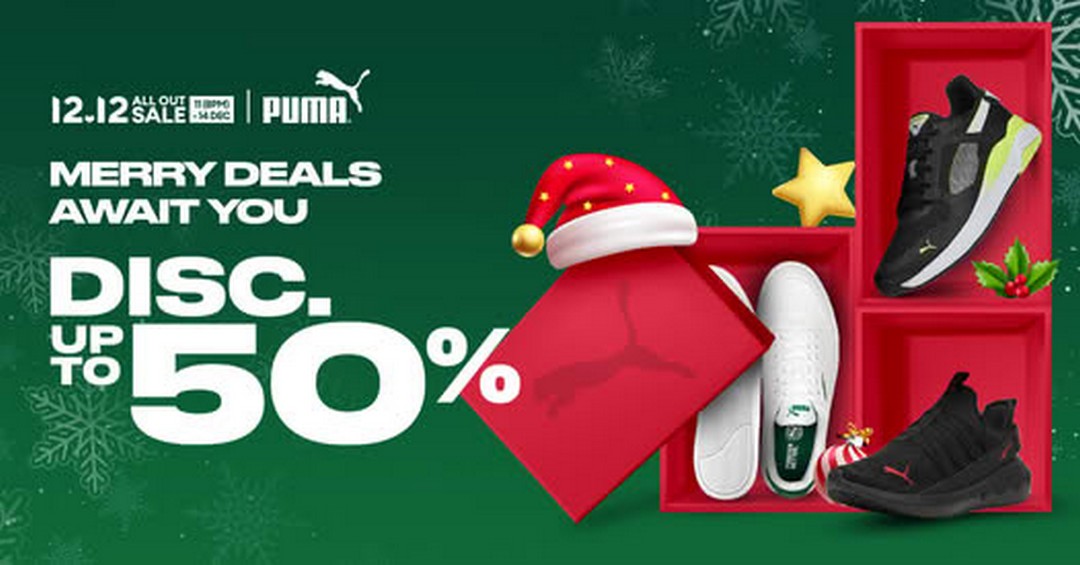 PUMA-Malaysia-12.12-All-Out-Sale 11-14 December 2025: PUMA Malaysia: 12.12 All Out Sale: Festive Discounts Up to 50%