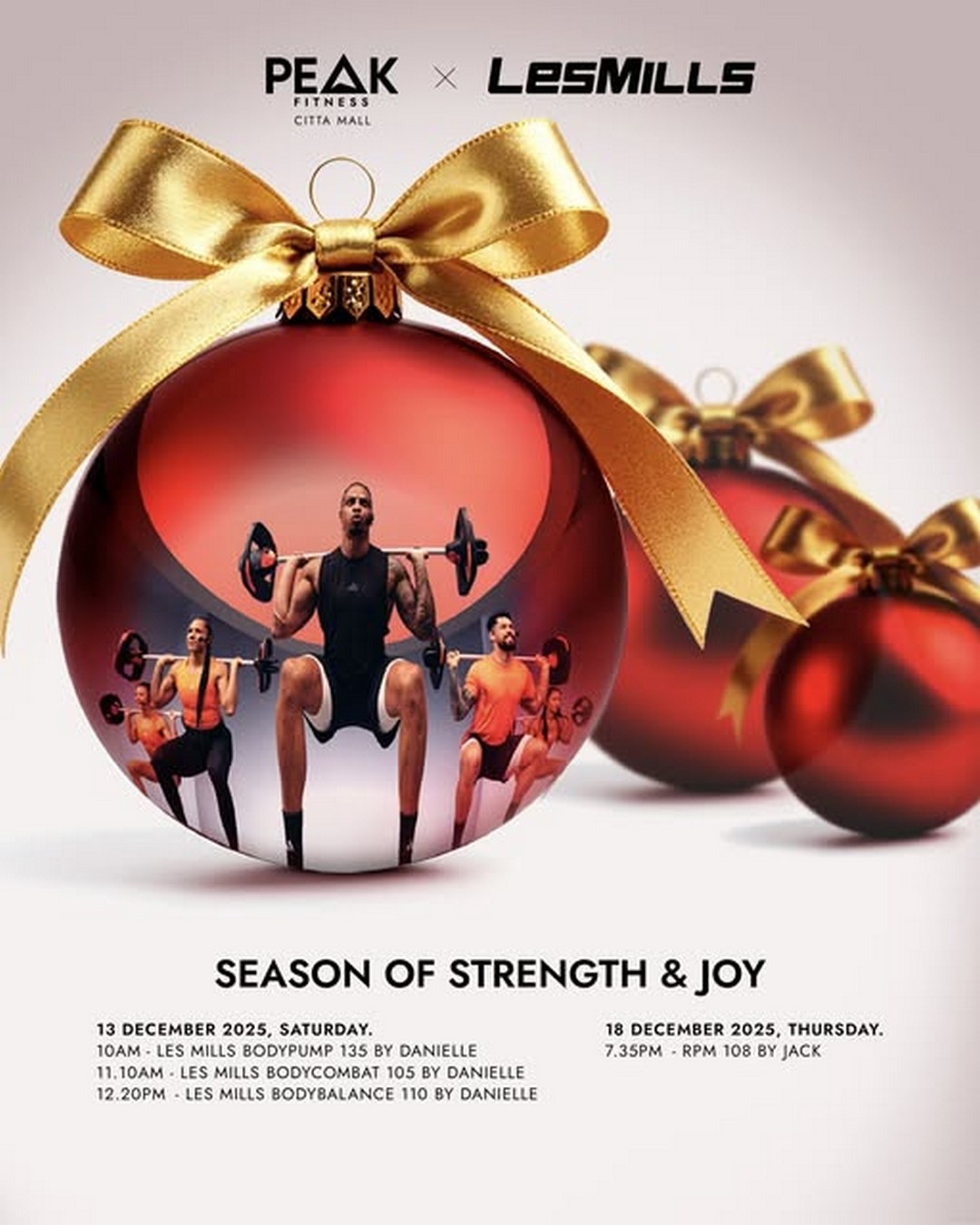 Peak-Fitness-Malaysia-Les-Mills-Q4-Launch-Event 13-18 December 2025: Peak Fitness Malaysia: Les Mills Q4 Launch Event: Promotion of Exciting Workouts and Fitness Sessions