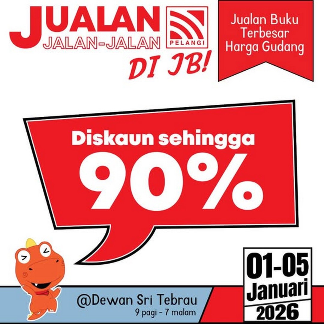 Pelangi-Publishing-Rainbow-Warehouse-Sale-Johor-Bahru-1 1-5 January 2026: Pelangi Publishing: Rainbow Warehouse Sale Johor Bahru: Big Discounts & Special Offers