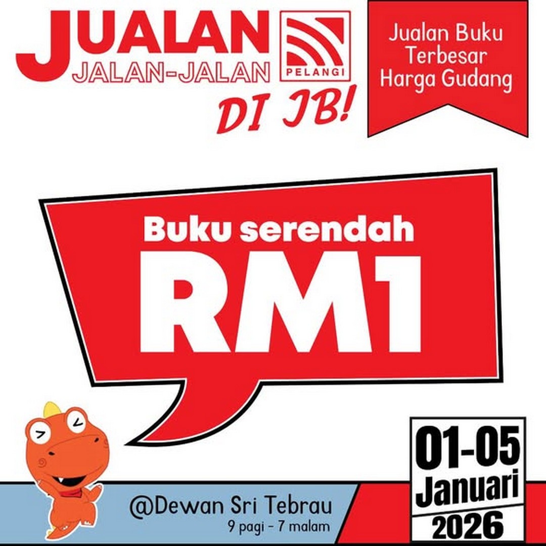 Pelangi-Publishing-Rainbow-Warehouse-Sale-Johor-Bahru-2 1-5 January 2026: Pelangi Publishing: Rainbow Warehouse Sale Johor Bahru: Big Discounts & Special Offers