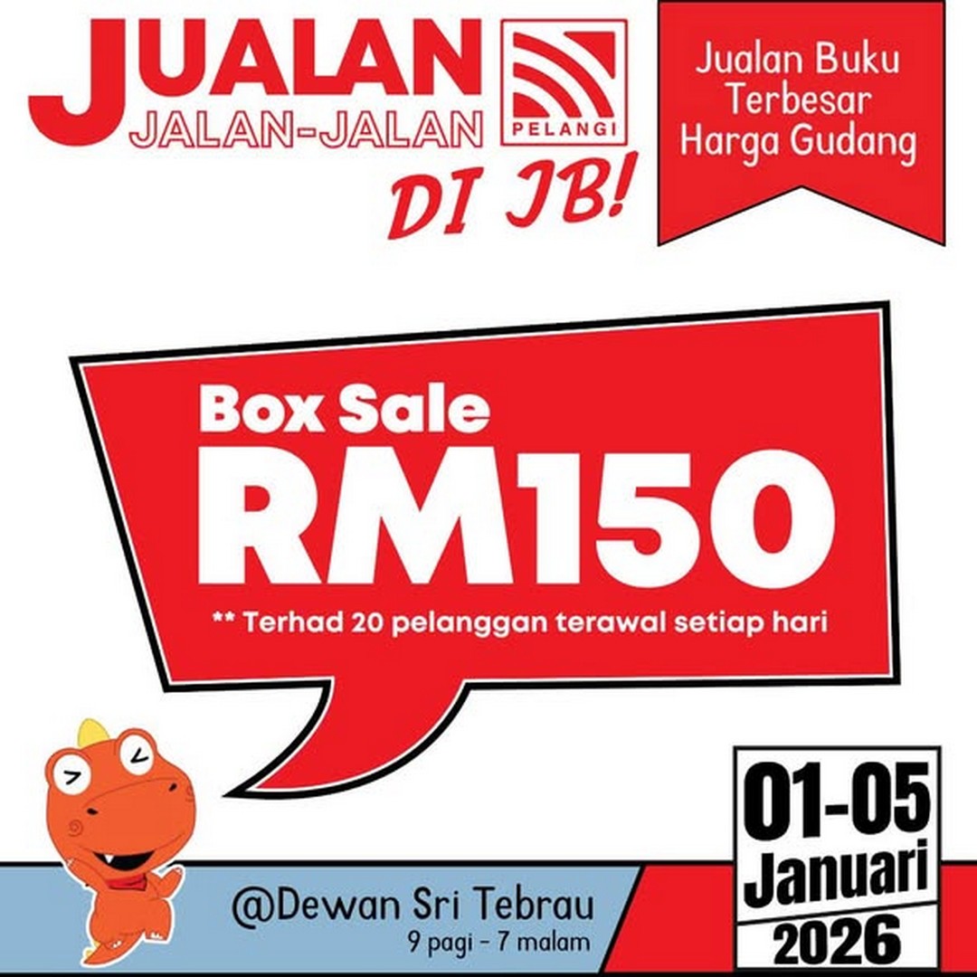 Pelangi-Publishing-Rainbow-Warehouse-Sale-Johor-Bahru-3 1-5 January 2026: Pelangi Publishing: Rainbow Warehouse Sale Johor Bahru: Big Discounts & Special Offers
