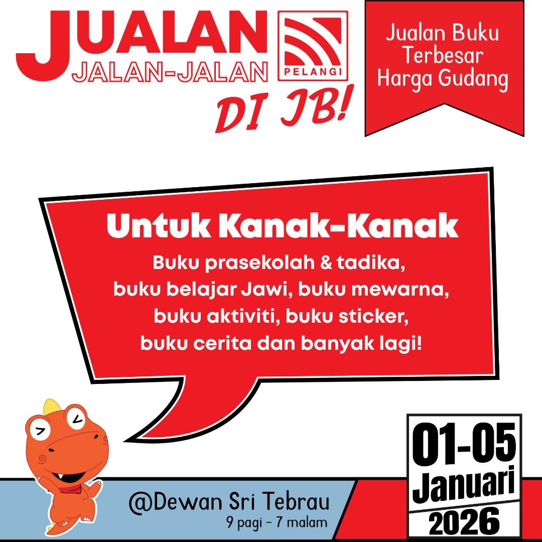 Pelangi-Publishing-Rainbow-Warehouse-Sale-Johor-Bahru-5 1-5 January 2026: Pelangi Publishing: Rainbow Warehouse Sale Johor Bahru: Big Discounts & Special Offers