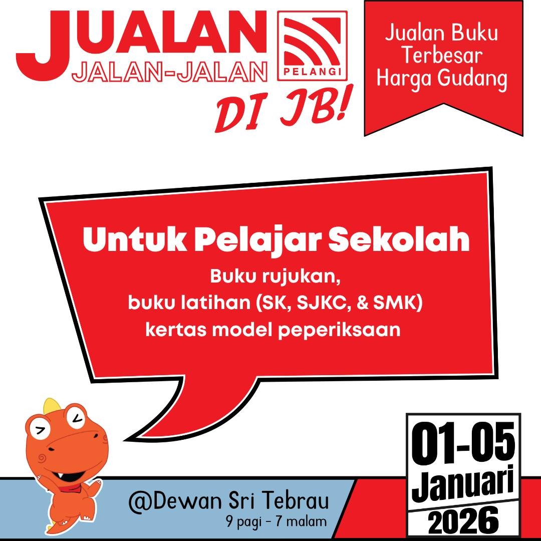 Pelangi-Publishing-Rainbow-Warehouse-Sale-Johor-Bahru-6 1-5 January 2026: Pelangi Publishing: Rainbow Warehouse Sale Johor Bahru: Big Discounts & Special Offers