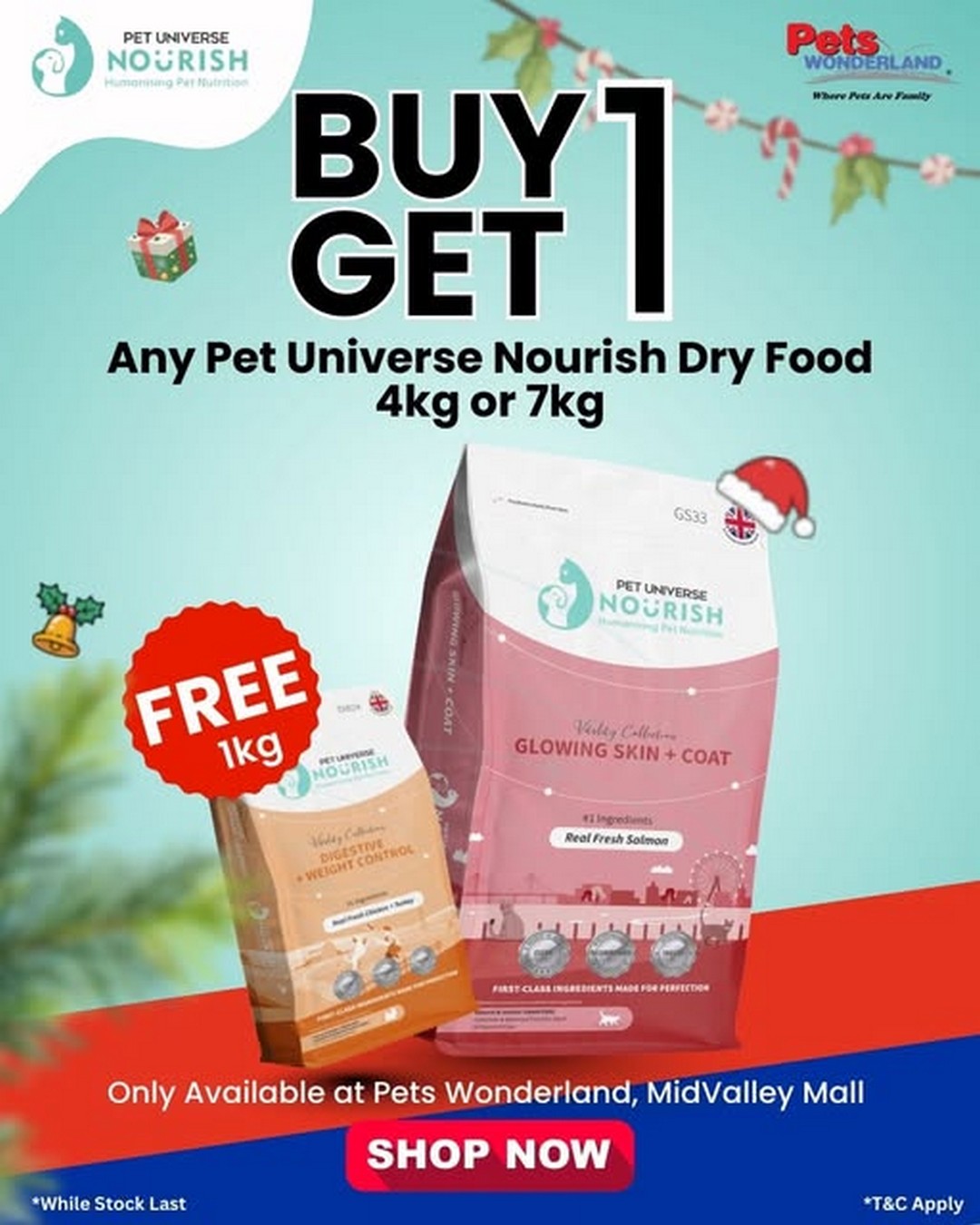 Pets-Wonderland-Malaysia-Festive-Feed-Deal 15 December 2025 onwards: Pets Wonderland Malaysia: Festive Feed Deal: Buy 1 Get 1 FREE for Pet Lovers