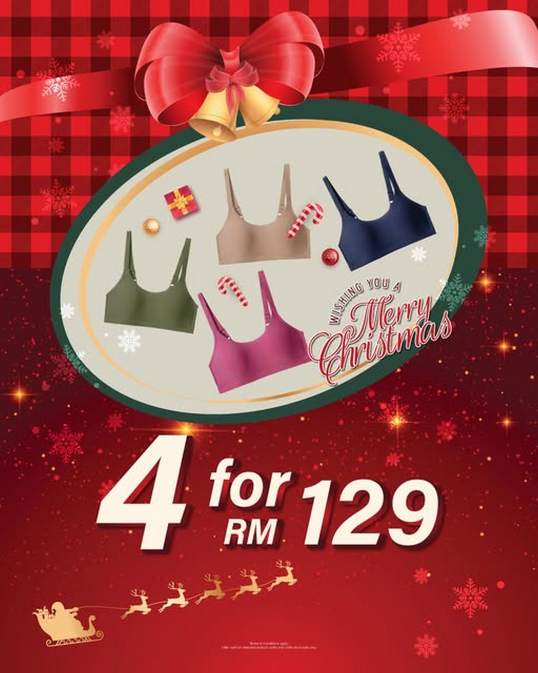 Pierre-Cardin-Lingerie-Malaysia-Santa-Approved-Christmas-Lingerie-Sale 18 December 2025 onwards: Pierre Cardin Lingerie Malaysia: Santa-Approved Christmas Lingerie Sale – 4 Bras for RM129