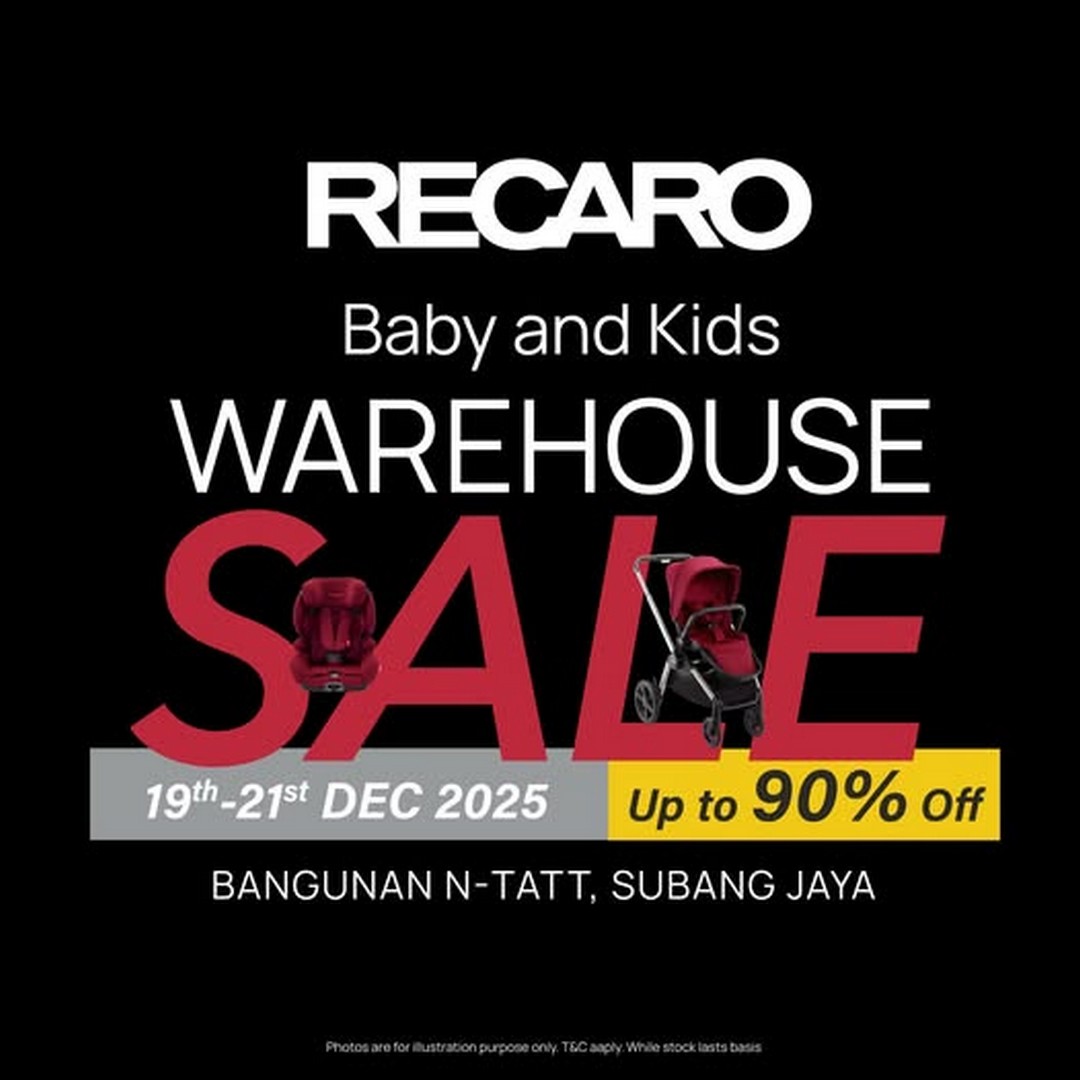 Recaro-Kids-Malaysia-Warehouse-Sale 19-21 December 2025: Recaro Kids Malaysia: Warehouse Sale – Up to 90% Off on Strollers, Car Seats and Accessories