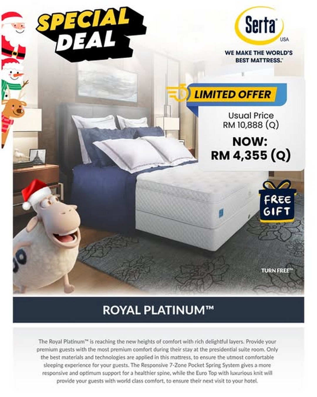 Serta-Malaysia-Christmas-Clearance-Super-Sale-2 4 December 2025 Onward: Serta Malaysia: Christmas Clearance Super Sale: Premium Mattresses at Up to 70% Off