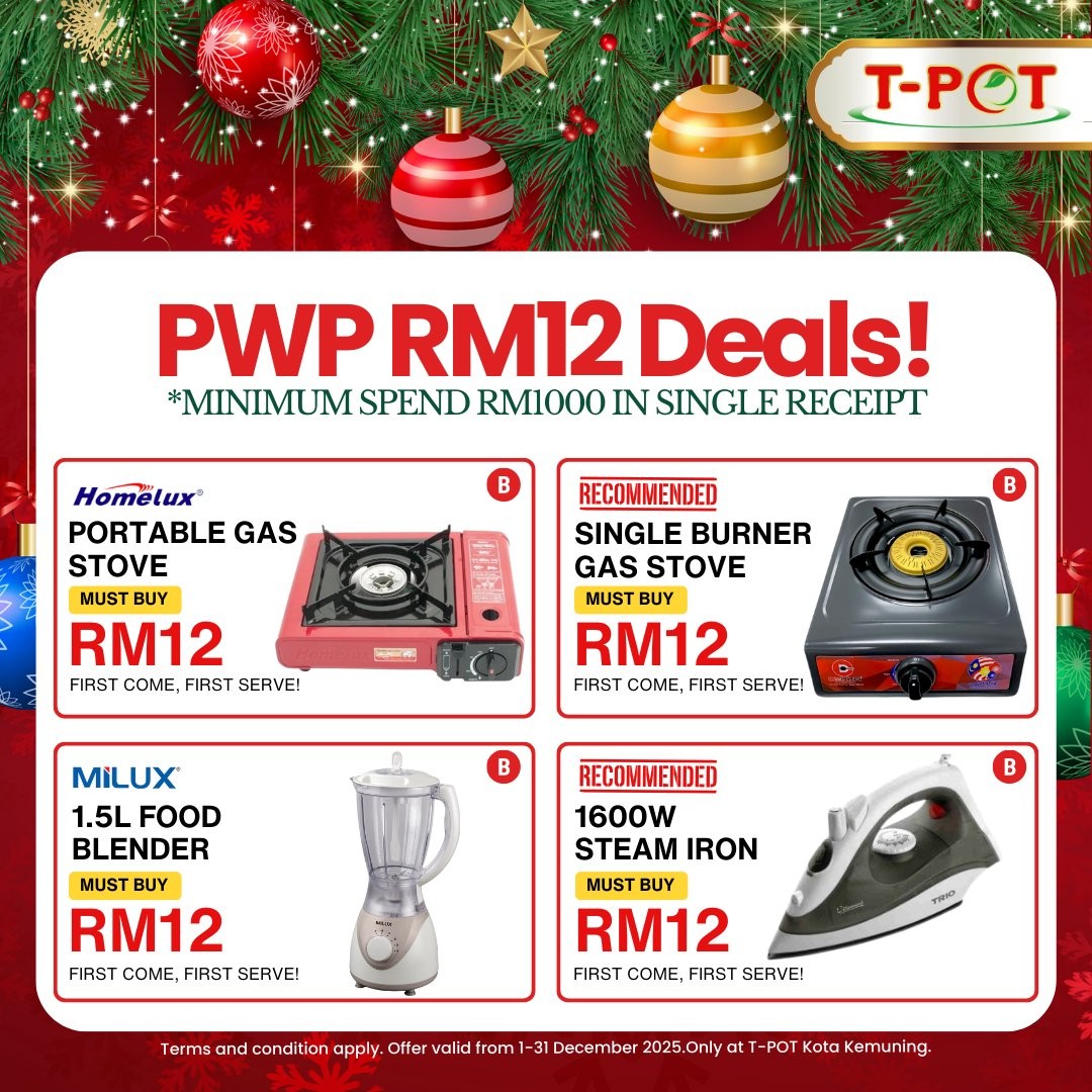 T-Pot-Malaysia-Year-End-Sale-2025-10 1-31 December 2025: T-Pot Malaysia: Year-End Sale 2025: Exclusive Deals on Electronics and Home Essentials