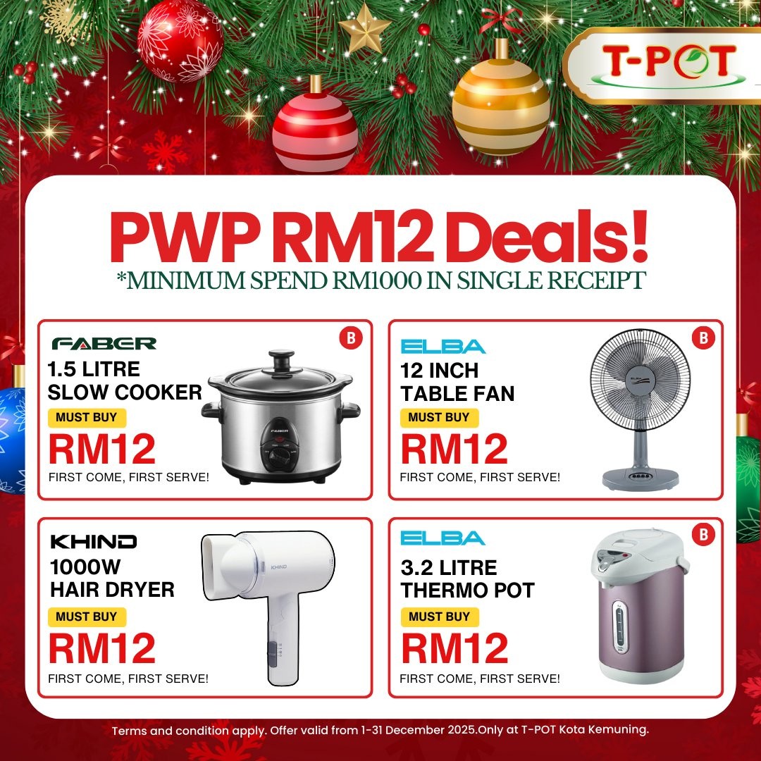 T-Pot-Malaysia-Year-End-Sale-2025-11 1-31 December 2025: T-Pot Malaysia: Year-End Sale 2025: Exclusive Deals on Electronics and Home Essentials