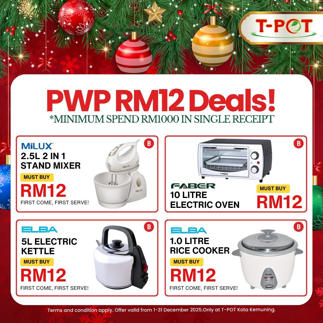 T-Pot-Malaysia-Year-End-Sale-2025-12 1-31 December 2025: T-Pot Malaysia: Year-End Sale 2025: Exclusive Deals on Electronics and Home Essentials