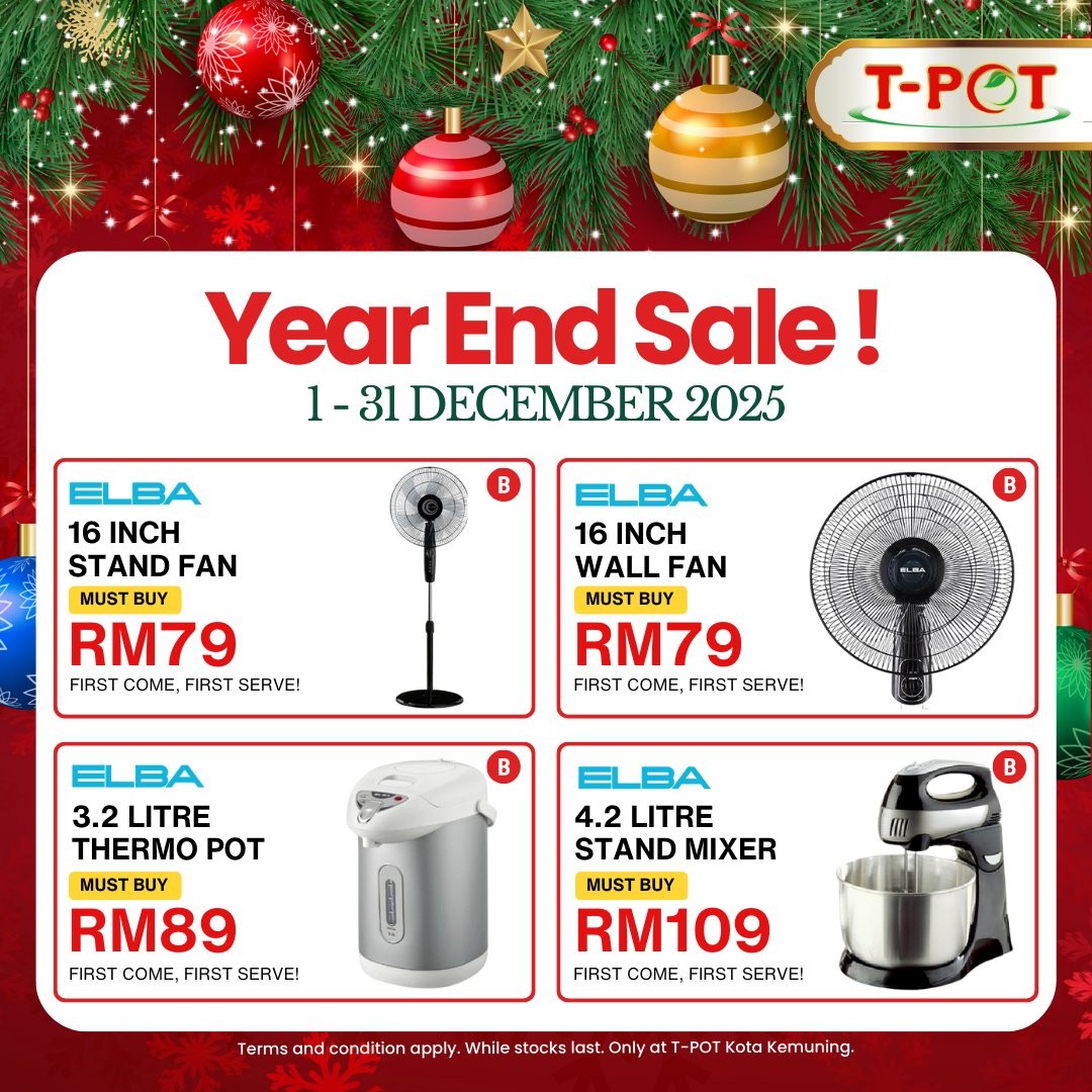 T-Pot-Malaysia-Year-End-Sale-2025-15 1-31 December 2025: T-Pot Malaysia: Year-End Sale 2025: Exclusive Deals on Electronics and Home Essentials