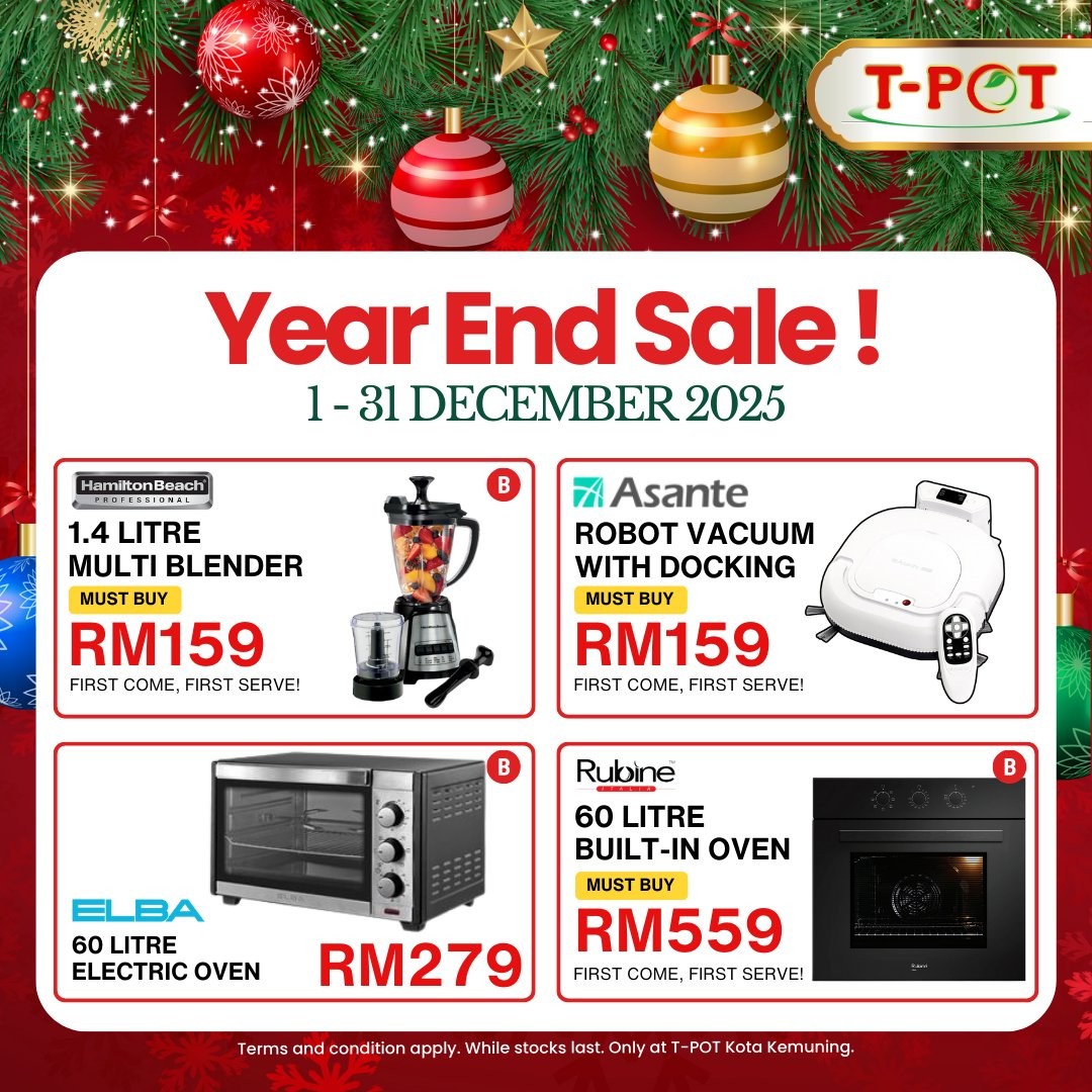 T-Pot-Malaysia-Year-End-Sale-2025-17 1-31 December 2025: T-Pot Malaysia: Year-End Sale 2025: Exclusive Deals on Electronics and Home Essentials