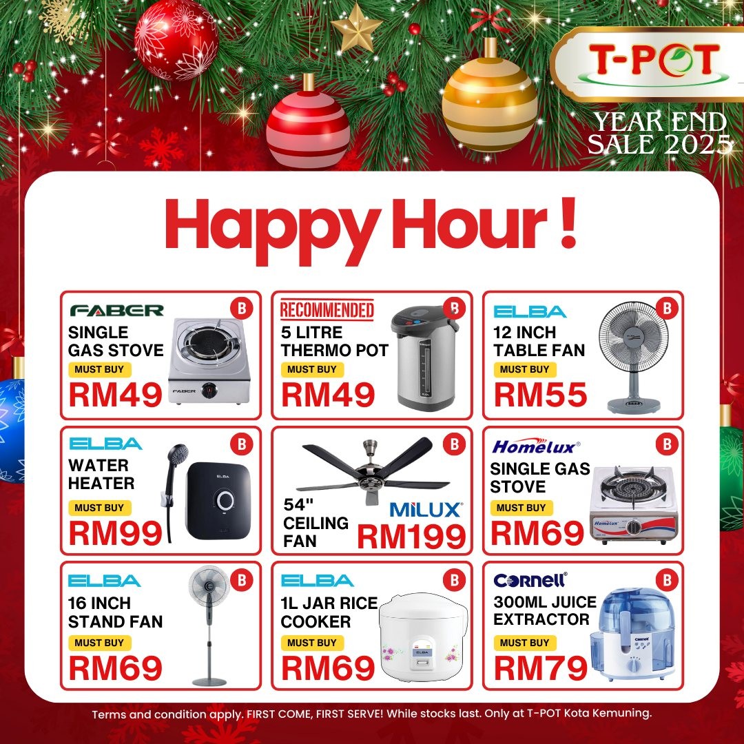 T-Pot-Malaysia-Year-End-Sale-2025-7 1-31 December 2025: T-Pot Malaysia: Year-End Sale 2025: Exclusive Deals on Electronics and Home Essentials
