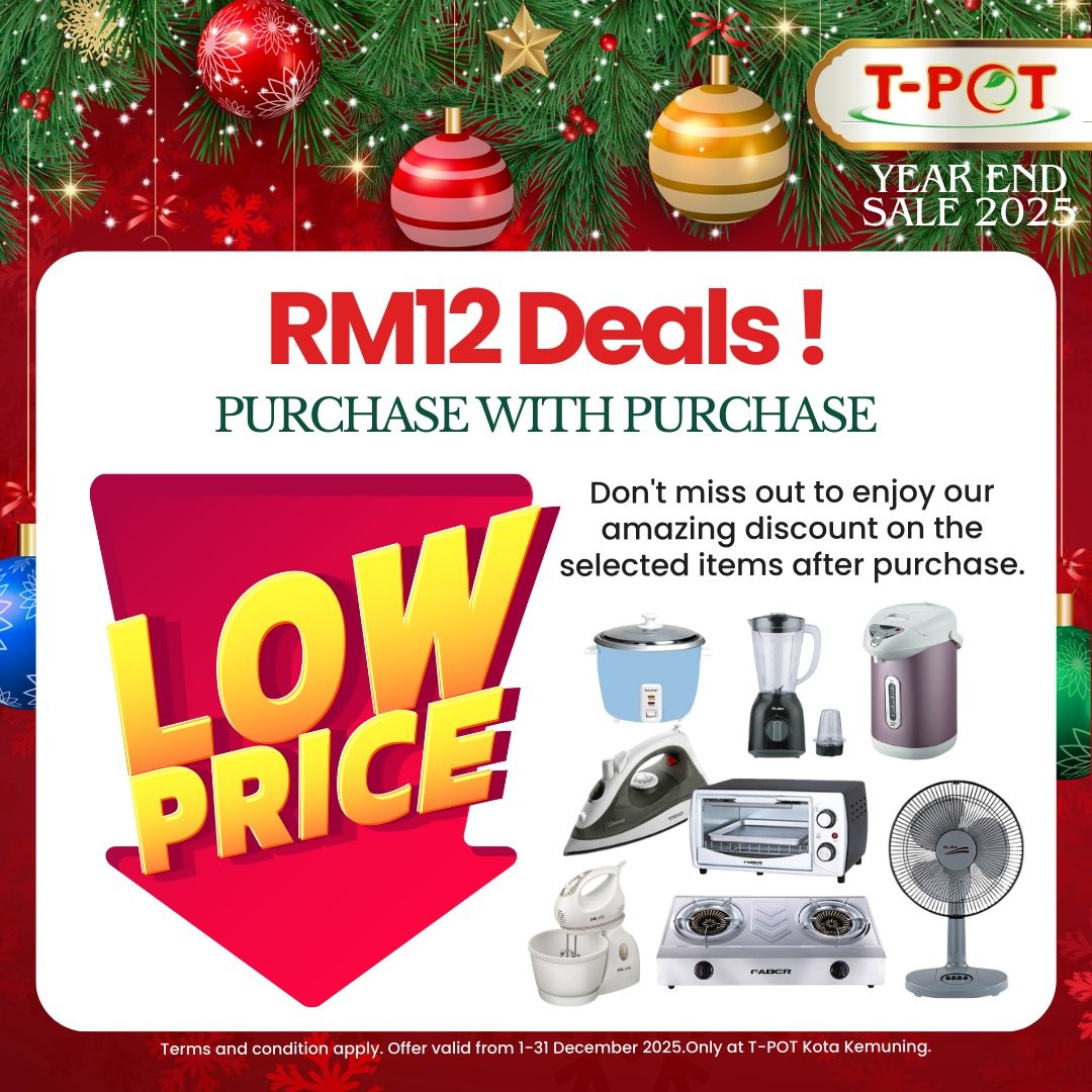 T-Pot-Malaysia-Year-End-Sale-2025-9 1-31 December 2025: T-Pot Malaysia: Year-End Sale 2025: Exclusive Deals on Electronics and Home Essentials