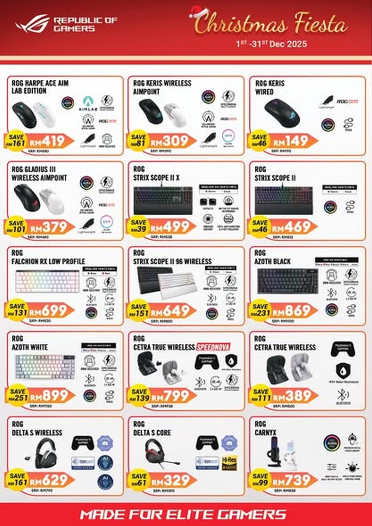 TMT-Malaysia-Christmas-Gaming-Gear-Promotion-1 Now till 31 December 2025: TMT Malaysia: Christmas Gaming Gear Promotion: Up to RM251 Off ASUS ROG Keyboards, Mice, Headsets, Earbuds, and Mics
