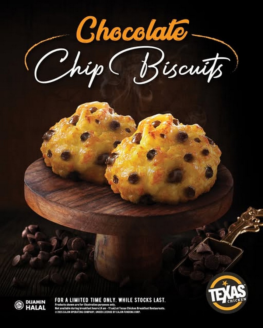 Texas-Chicken-Malaysia-Chocolate-Chip-Biscuits-Return 9 December 2025 onwards: Texas Chicken Malaysia: Chocolate Chip Biscuits Return: Promotion for Sweet Treats