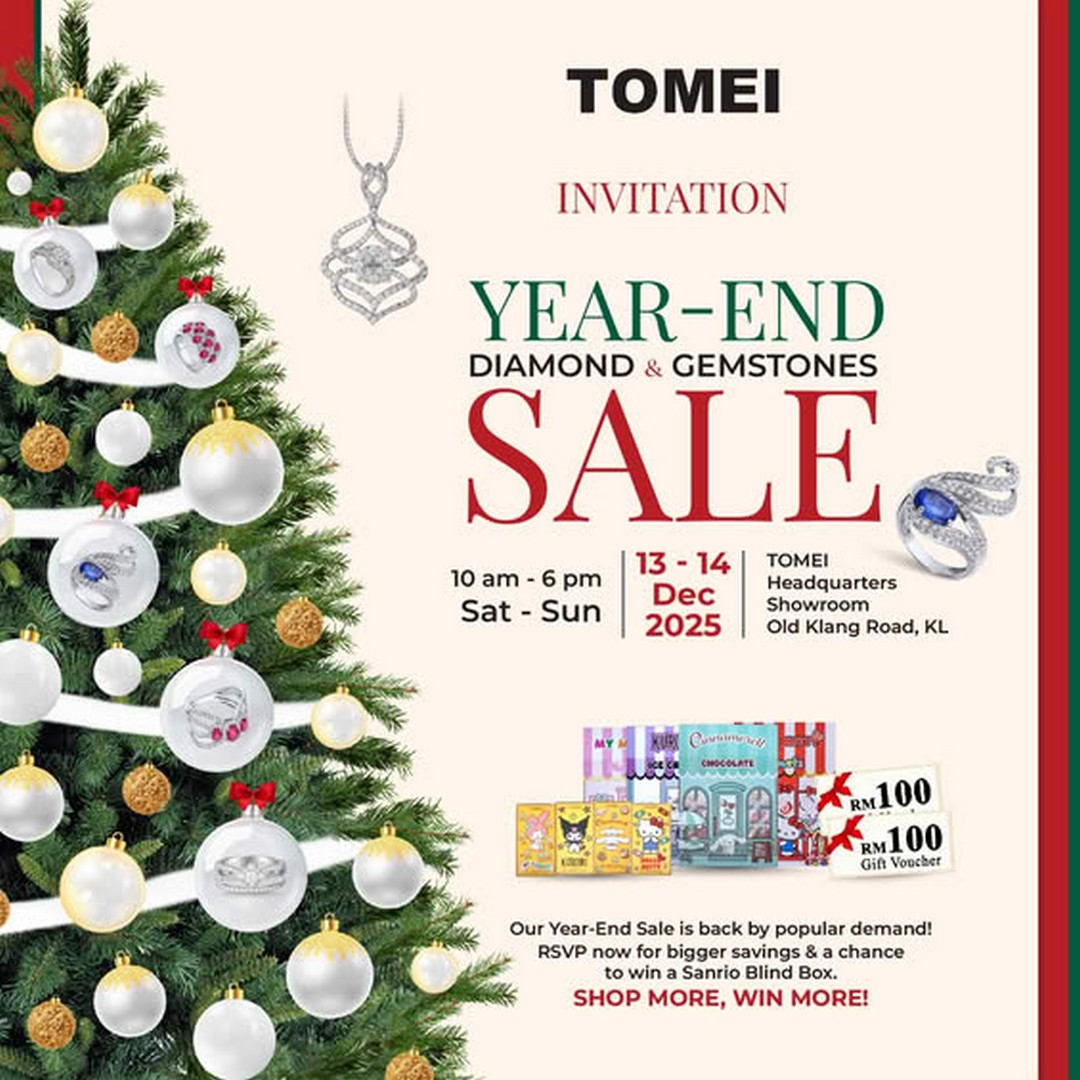 Tomei-Year-End-Diamond-Gemstones-Sale 13-14 December 2025: Tomei: Year-End Diamond & Gemstones Sale: Up to 50% Off on Jewellery