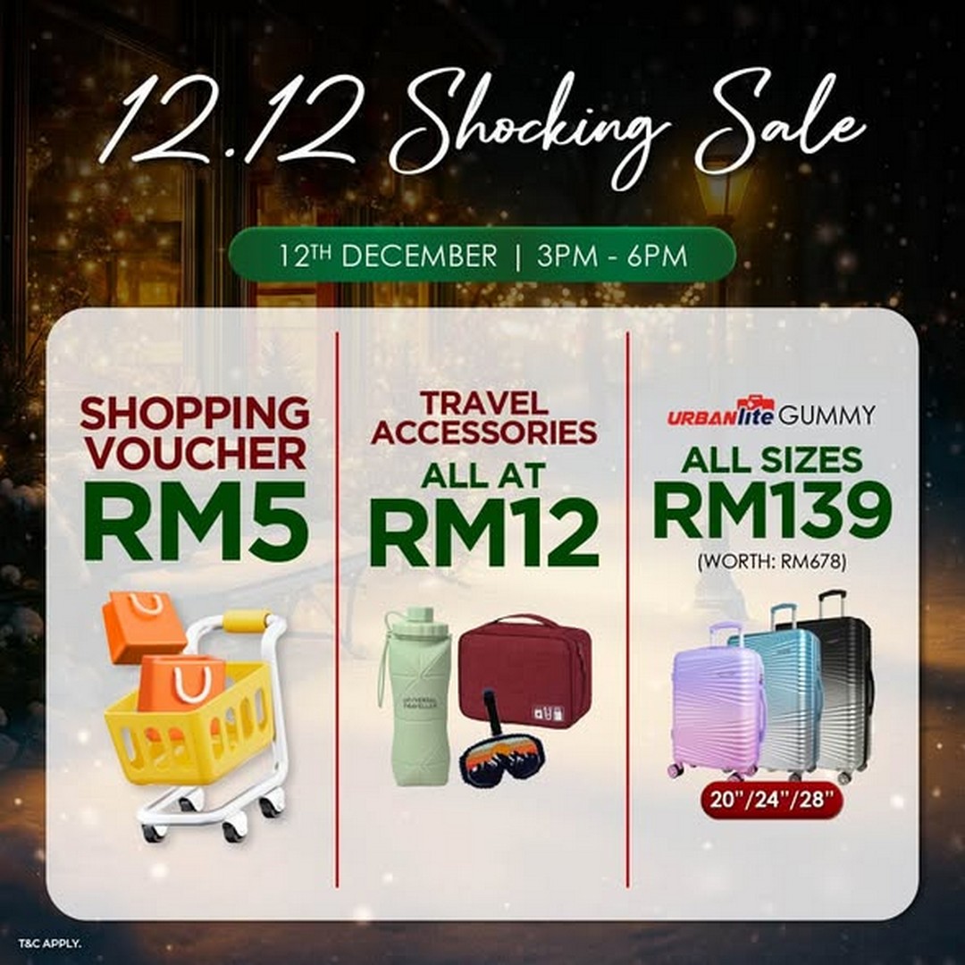 Universal-Traveller-Malaysia-24-Hours-Crazy-Deals-3 11-12 December 2025: Universal Traveller Malaysia: 24-Hours Crazy Deals! RM12 Luggage & Sitewide Free Shipping Promotion
