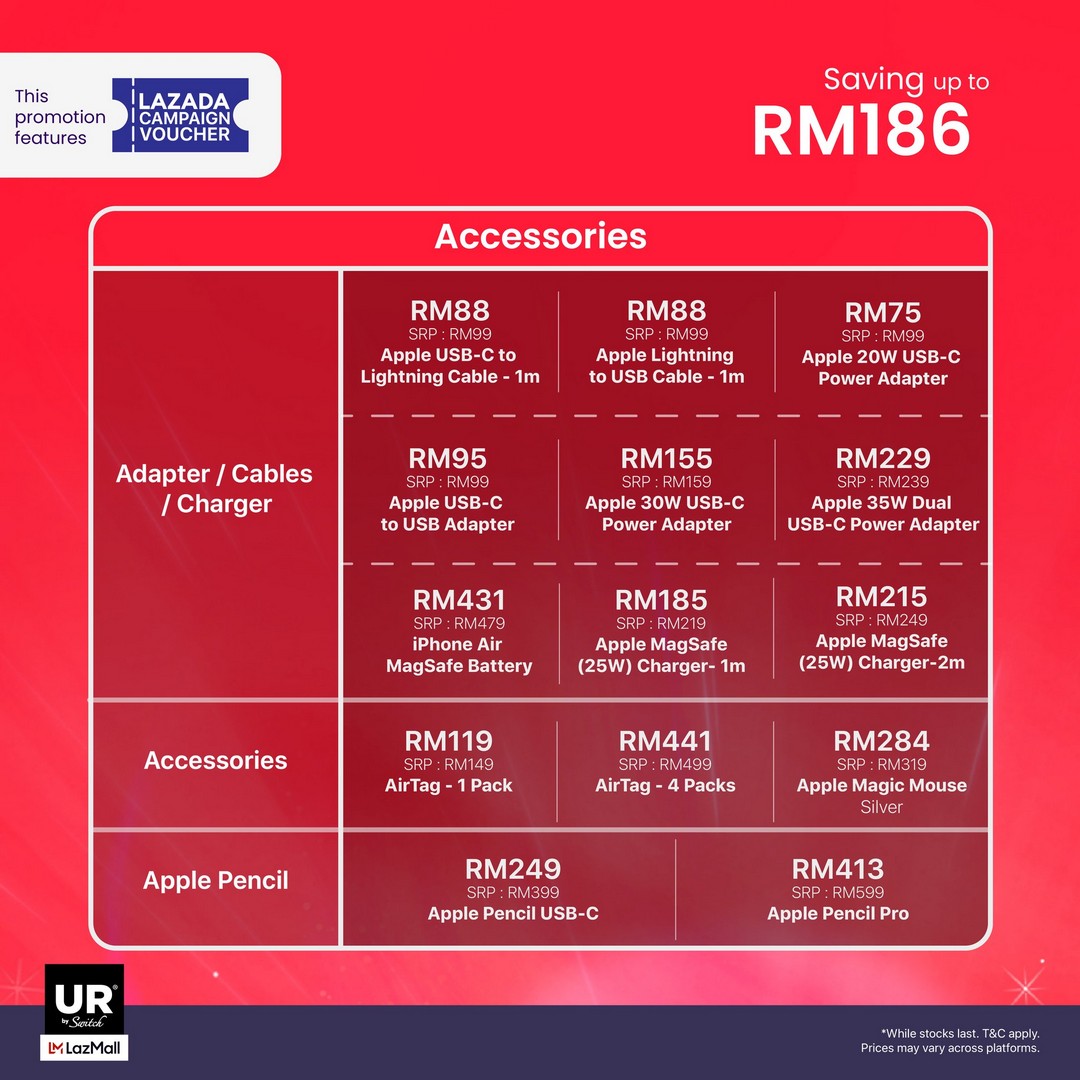 Urban-Republic-UR-by-Switch-x-Lazada-12.12-Sale-6 11-14 December 2025: Urban Republic: UR by Switch x Lazada 12.12 Sale: Exclusive Apple Deals