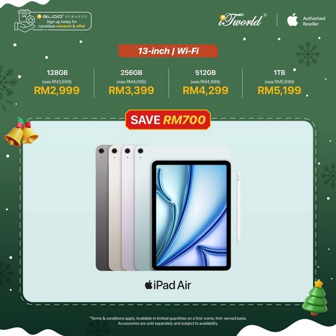 iTworld-iPad-Air-M3-Promotion-2 Now till 15 December 2025: iTworld: iPad Air (M3) Promotion – Save RM700 and Flexible Payment Options