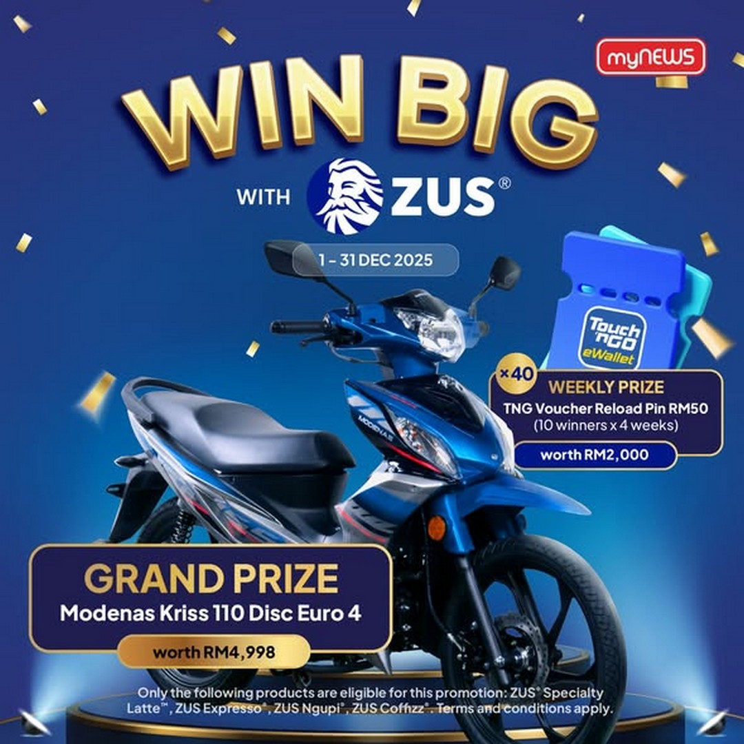 myNEWS-Malaysia-Win-a-Modenas-Kriss-110-Disc 1-31 December 2025: myNEWS Malaysia: Win a Modenas Kriss 110 Disc Euro 4 + Weekly RM50 TNG Reload Pins Promotion