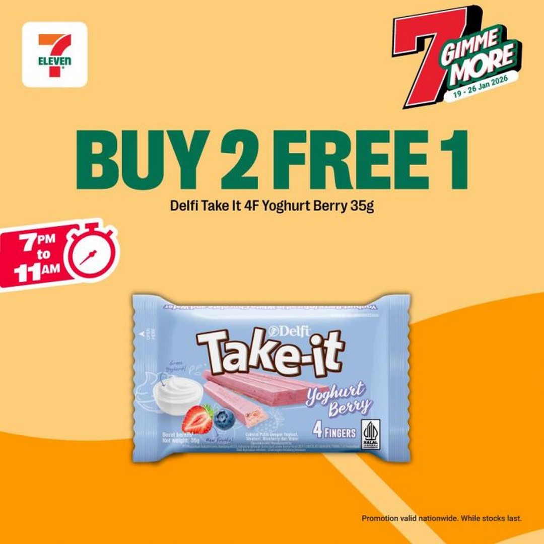 7-Eleven-7-Gimme-More-13 19-26 January 2026: 7-Eleven: 7 Gimme More – Buy 2 Free 1 Promotion on Snacks & Beverages