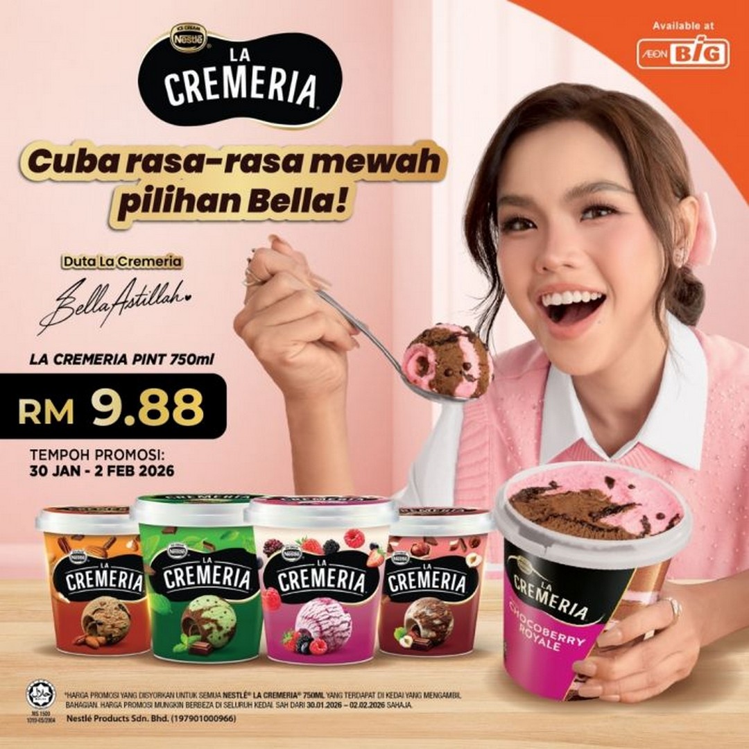 AEON-BiG-Nestle-La-Cremeria-RM-9.88-Special-Promotion 30 January-2 February 2026: AEON BiG: Nestlé La Cremeria RM 9.88 Special Promotion – Premium Ice Cream at Unbeatable Price