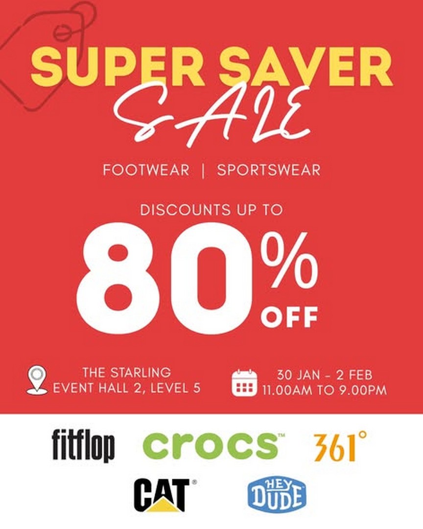 Alantic-Sports-Super-Saver-Sale-at-The-Starling 30 January–2 February 2026: Alantic Sports Super Saver Sale at The Starling: Footwear & Sportswear Promotion with Up to 80% Off, 11AM–9PM, Event Hall 2 Level 5