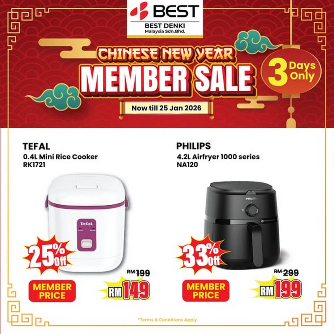 BEST-DENKI-Malaysia-Chinese-New-Year-Member-Sale-3 Now till 25 January 2026: BEST DENKI Malaysia: Chinese New Year Member Sale – Exclusive Discounts for Members on Home Appliances